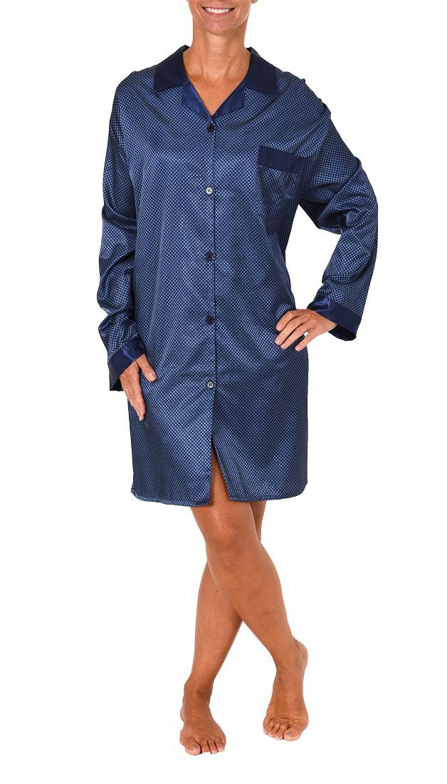 Damen Satin Kurznachthemd Bigshirt - innen angeraut 271 213 94 001