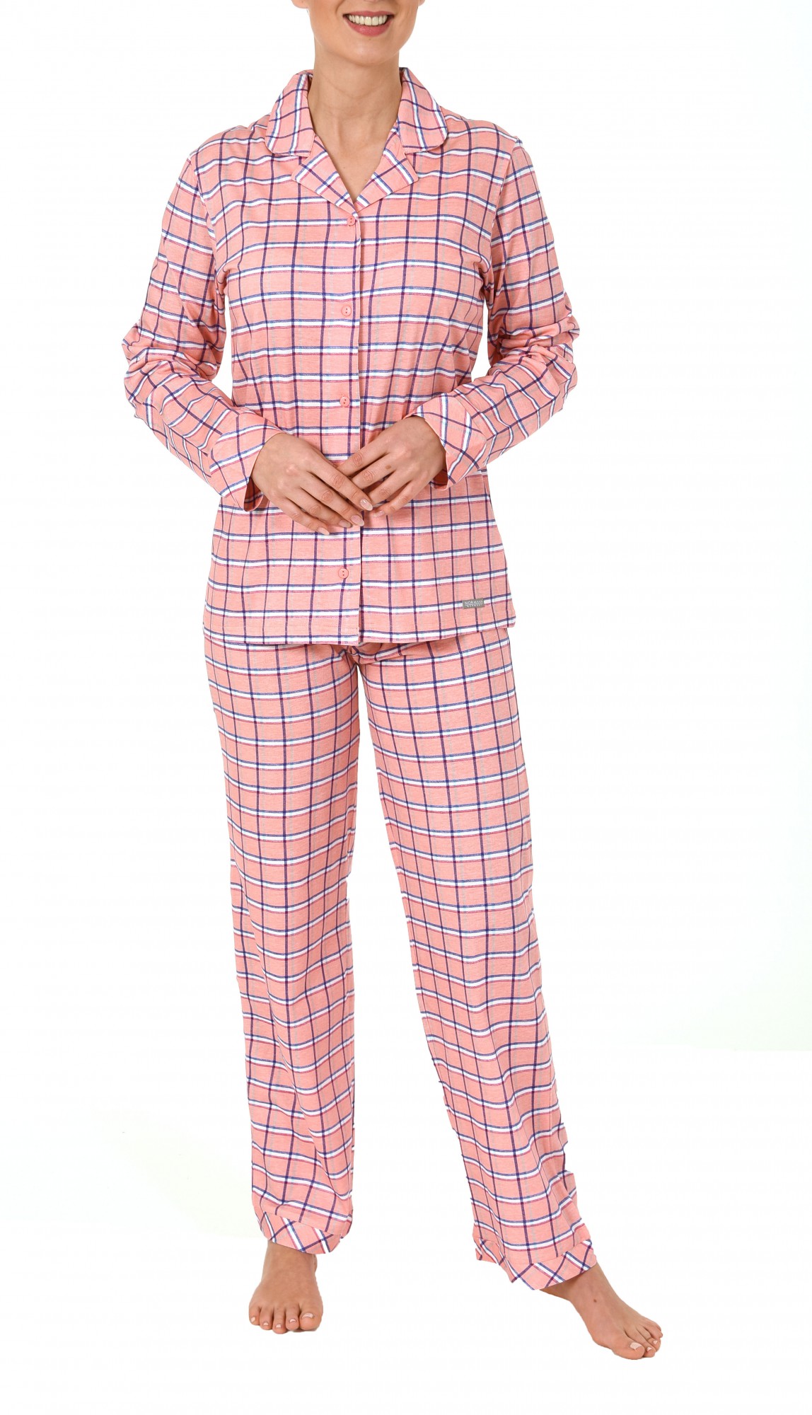 Damen Pyjama langarm Karo-Optik zum durchknöpfen – 171 201 90 894 Damen Pyjama langarm Karo-Optik zum durchknöpfen – 171 201 90 894