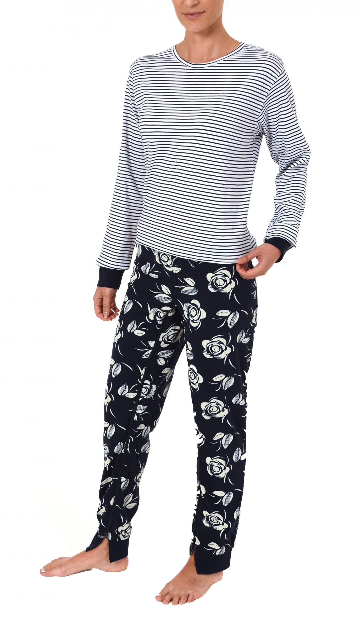 Damen Pflegeoverall langarm mit Reissverschluss am Rücken und am Bein 57221 Damen Pflegeoverall langarm mit Reissverschluss am Rücken und am Bein 57221