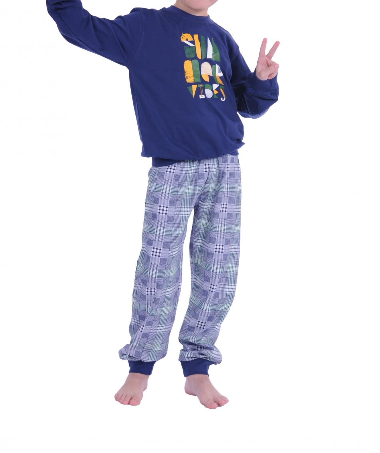 Mädchen Kinder Nachthemd kurzarm 171 410 90 879 Cooler Jungen Pyjama mit Bündchen langarm und karierter Hose Mix & Match 90 601