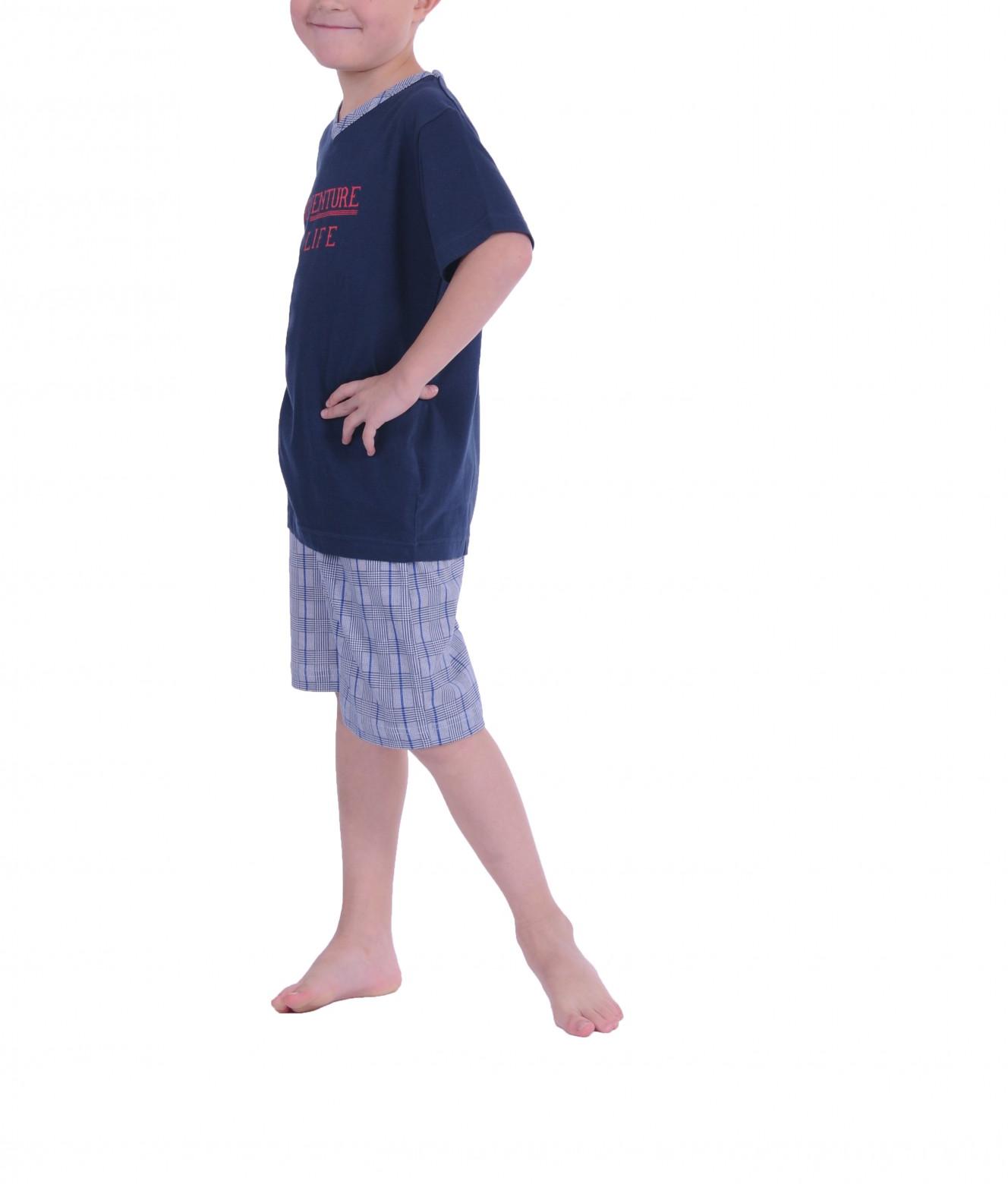 Jungen Kinder Shorty Pyjama kurzarm karierte Hose 171 505 90 500 Jungen Kinder Shorty Pyjama kurzarm karierte Hose 171 505 90 500