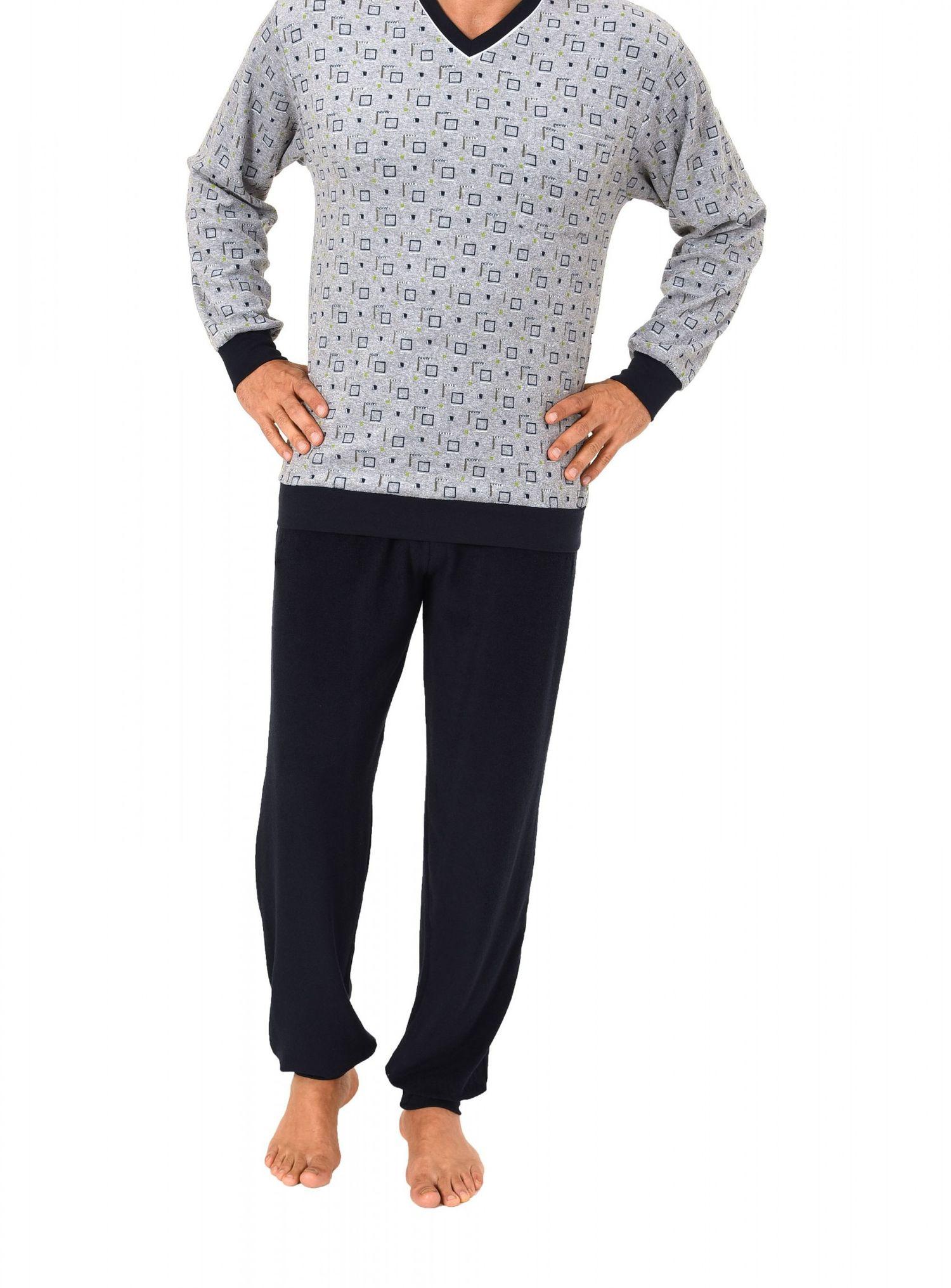Herren Frottee Pyjama lang mit Bündchen – auch in Übergrössen bis Gr. 70 – 101 93 454 Herren Frottee Pyjama lang mit Bündchen – auch in Übergrössen bis Gr. 70 – 101 93 454