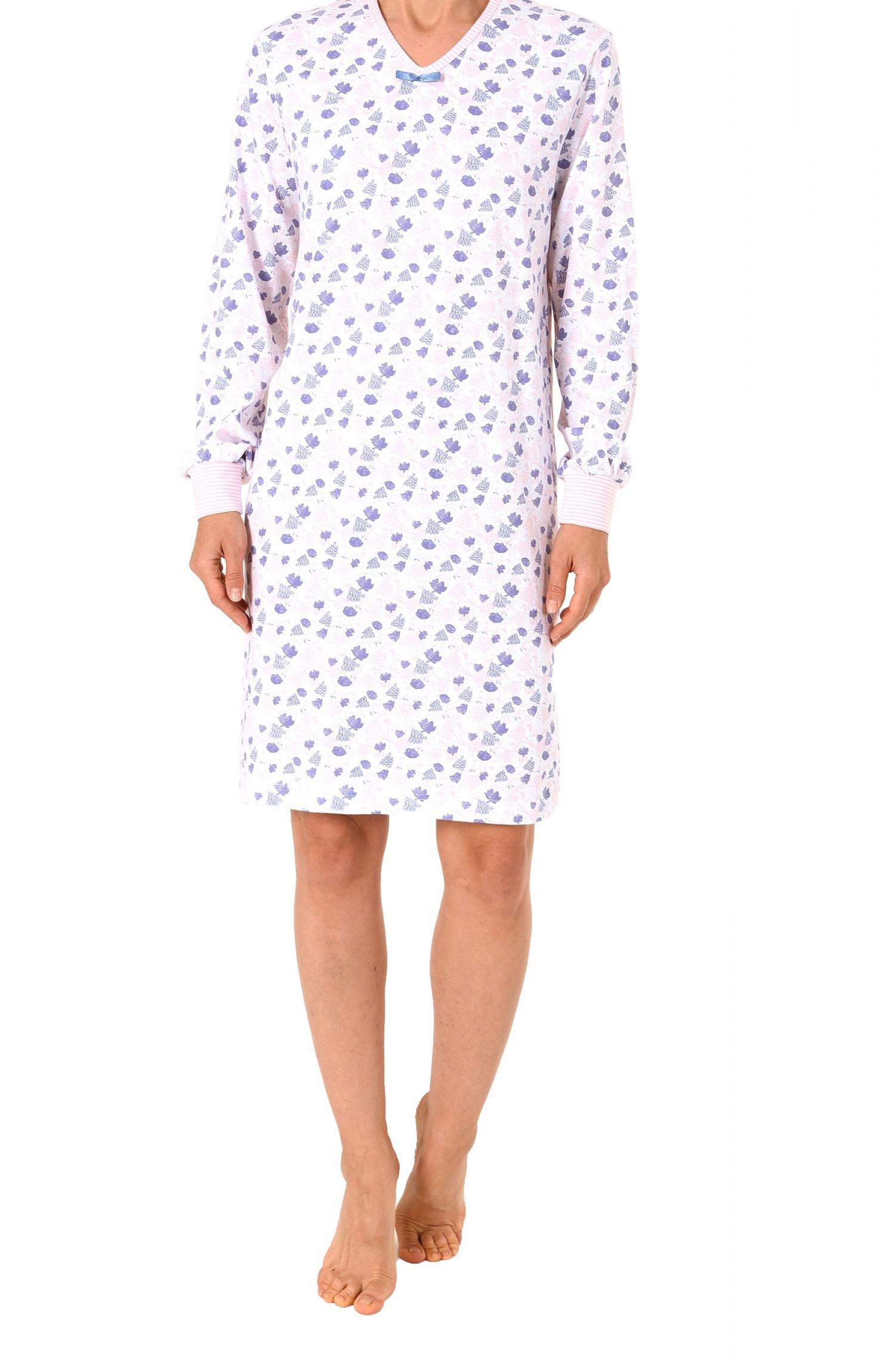 Tolles Damen Nachthemd langarm mit Flowerprint und Bündchen – auch in Übergrössen – 90 100 Tolles Damen Nachthemd langarm mit Flowerprint und Bündchen – auch in Übergrössen – 90 100