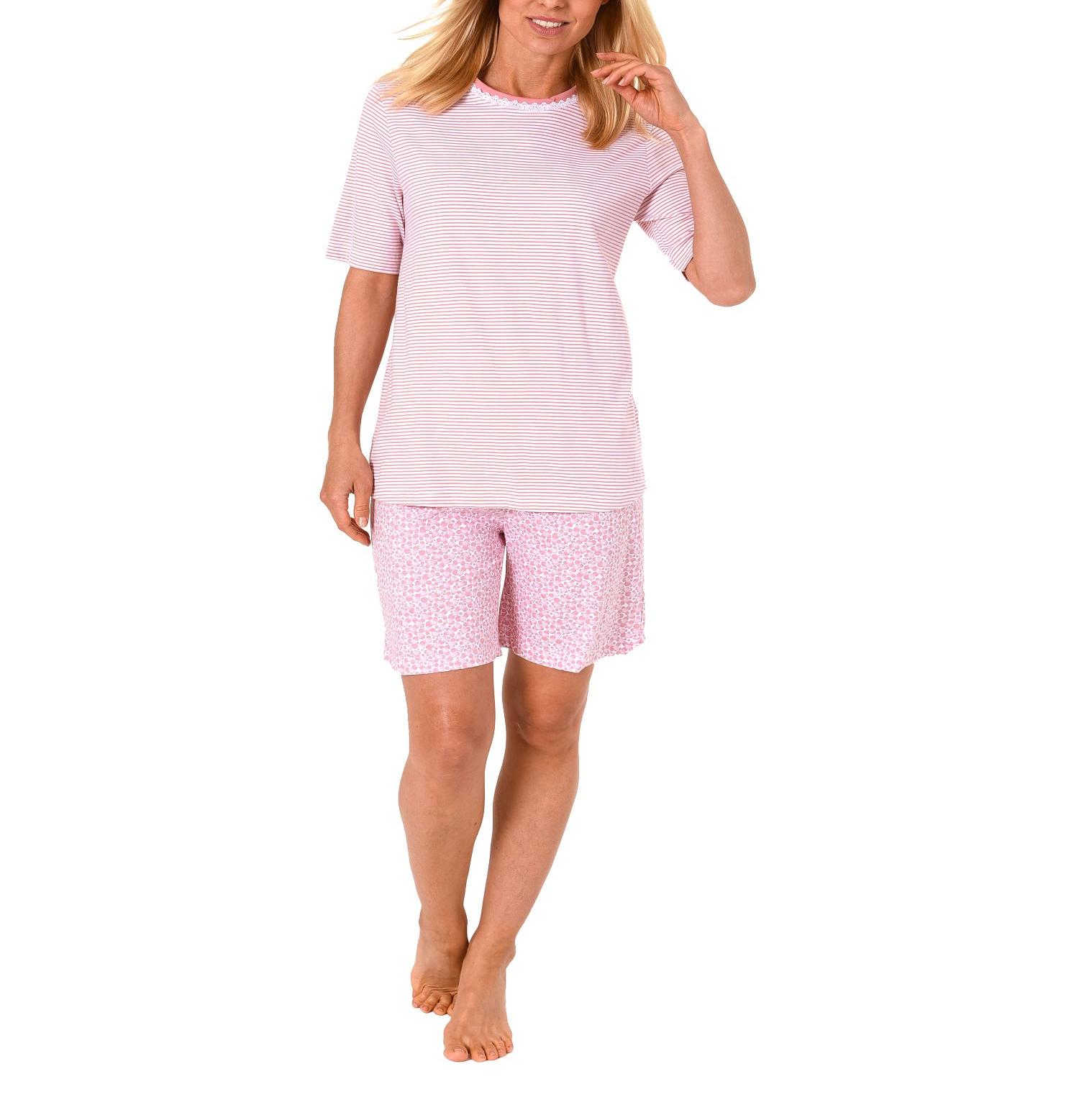 Normann Damen Schlafanzug Shorty Pyjama kurzarm auch in Übergrössen  181 205 90 838