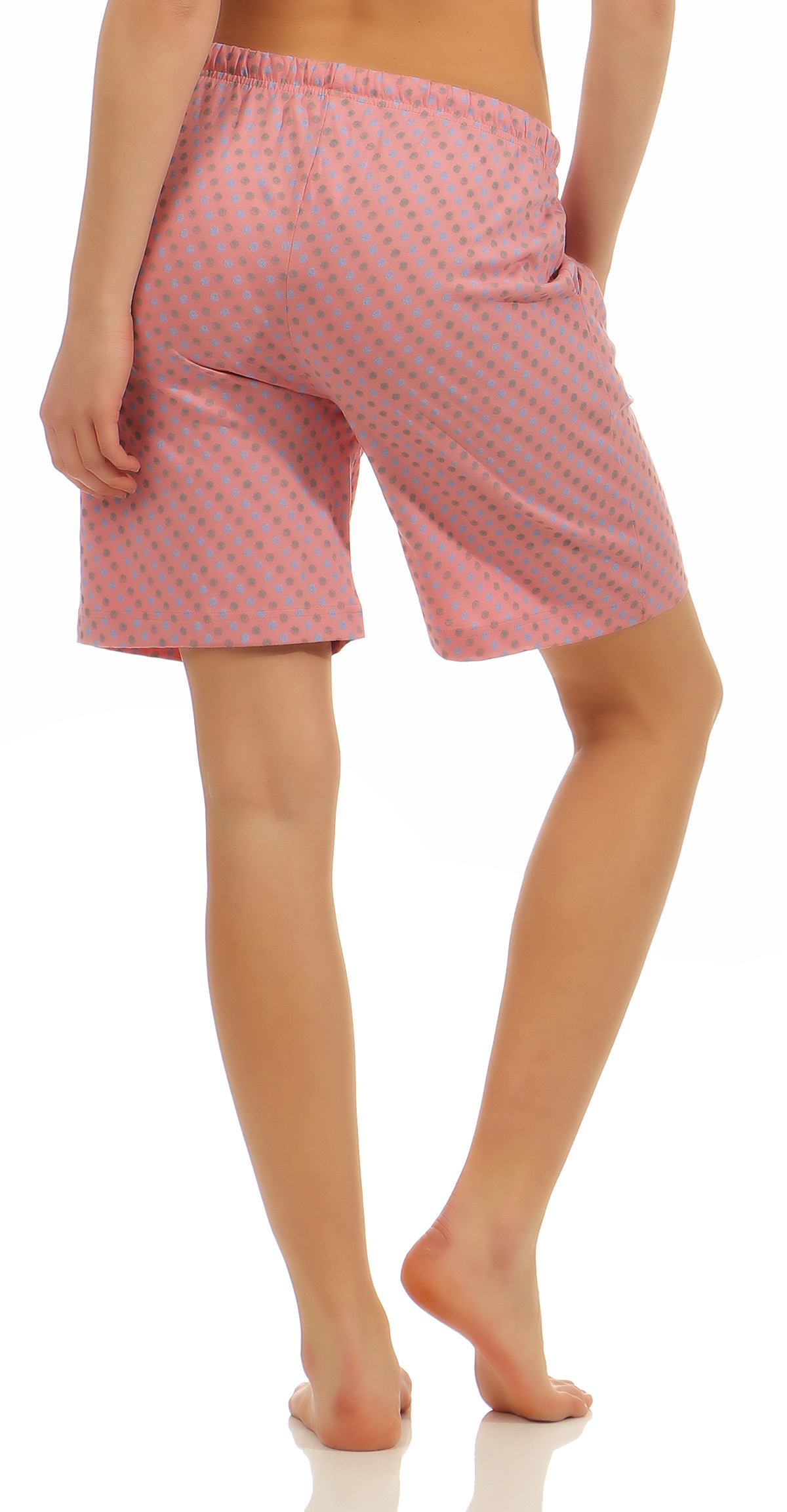 Damen Bermuda Pyjamahose kurz Tupfen Mix & Match ideal zum kombinieren 181 224 90 904