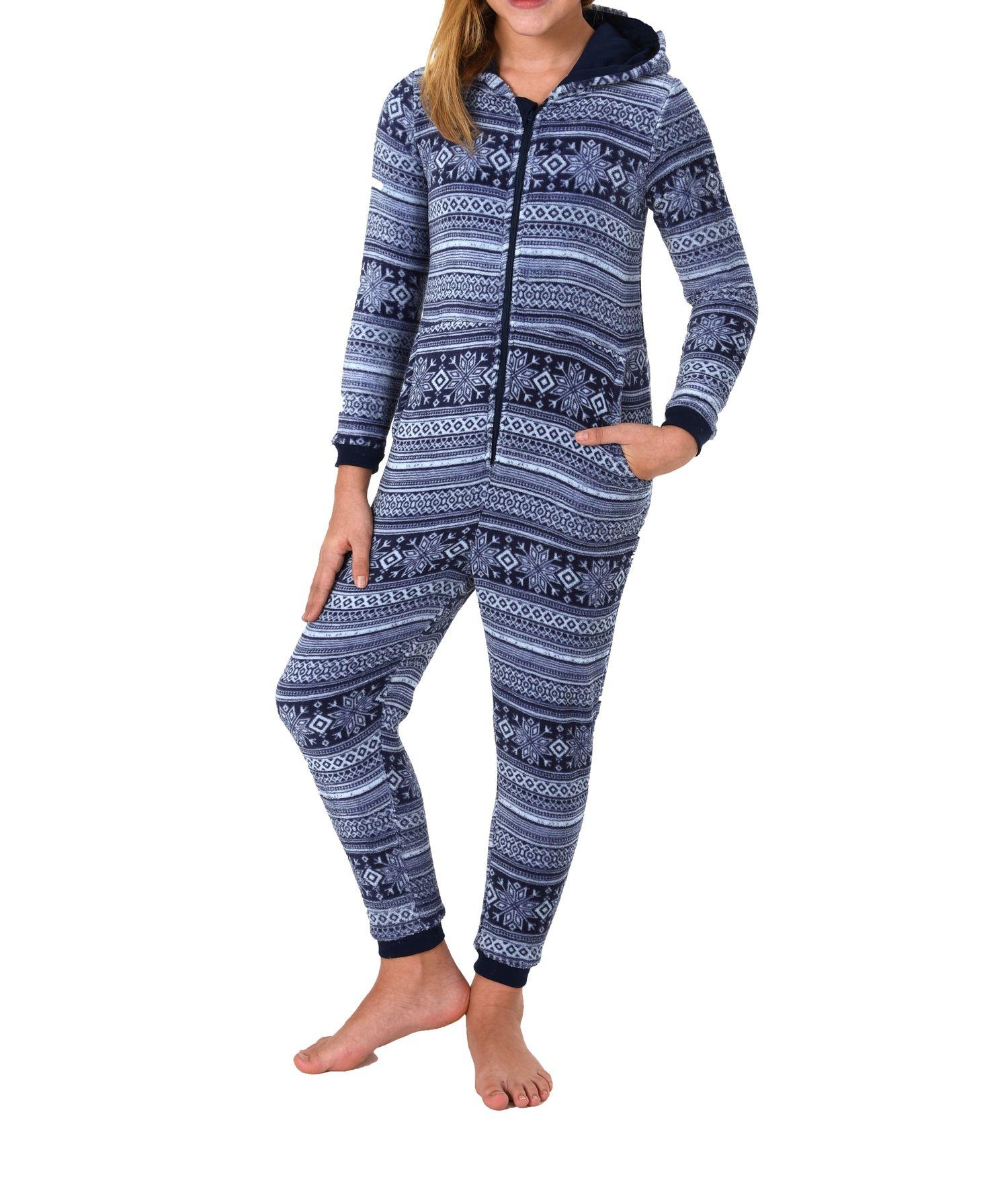 Mädchen Jumpsuit Overall Schlafanzug langarm – Norwegermotiv – 271 467 97 001