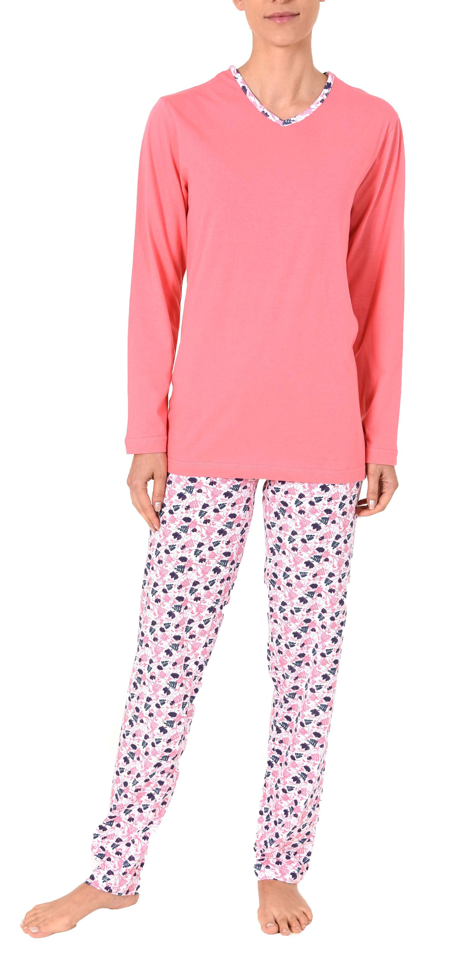 Eleganter Damen Pyjama langarm Schlafanzug – 60858 Eleganter Damen Pyjama langarm Schlafanzug – 60858