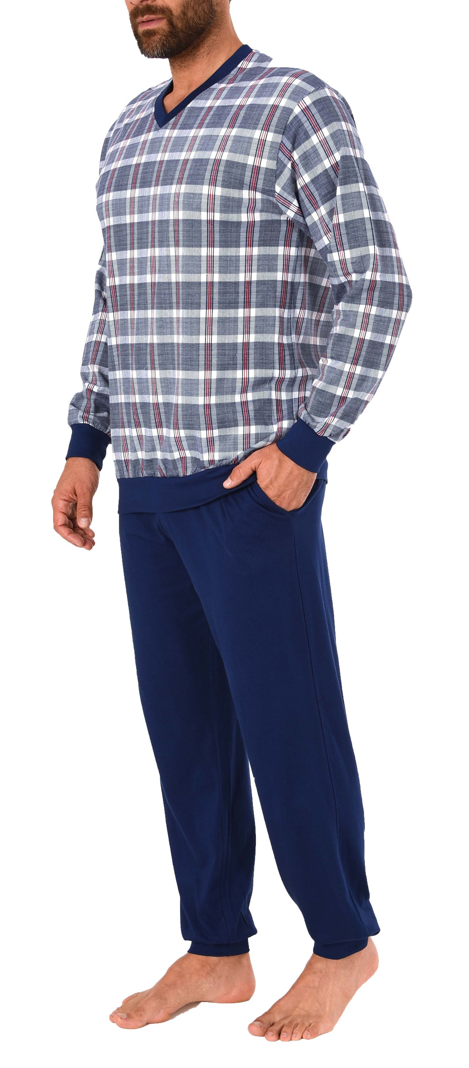 Herren Pyjama lang mit Bündchen – auch in Übergrössen bis Grösse 70 - 281 101 90 440 Herren Pyjama lang mit Bündchen – auch in Übergrössen bis Grösse 70 - 281 101 90 440