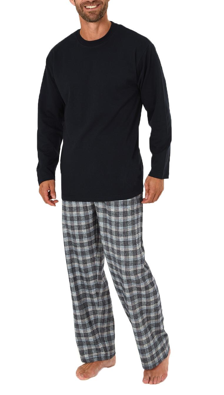Herren Schlafanzug Pyjama lang mit Flanell Hose - auch in Übergrößen - 281 101 90 997