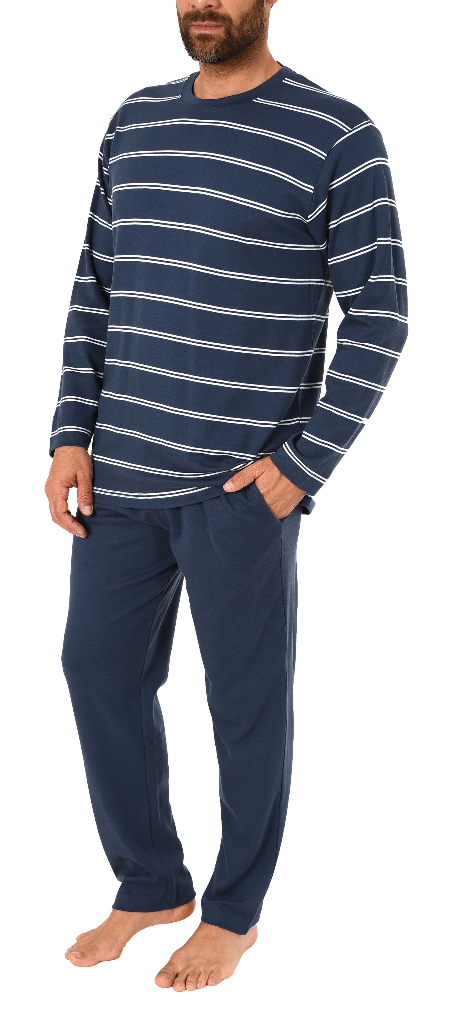 Herren Pyjama Schlafanzug in kuscheliger Interlock Qualität  - 281 101 96 790