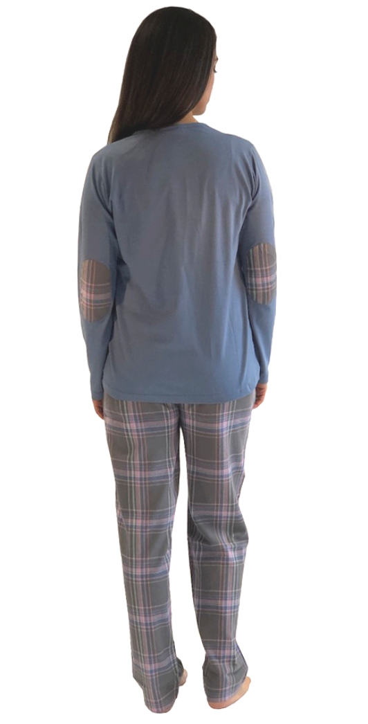 Damen Flanell Pyjama Mix & Match Hose Flanell Top Single Jersey - auch in Übergrössen 281 201 90 244