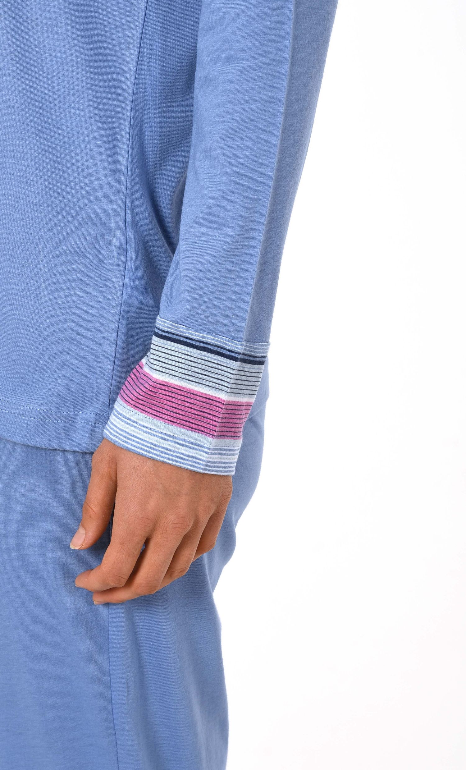Lässiger Damen Pyjama mit edlen Streifen - perfekt als Homewear - auch in Übergrößen, 281 201 90 934