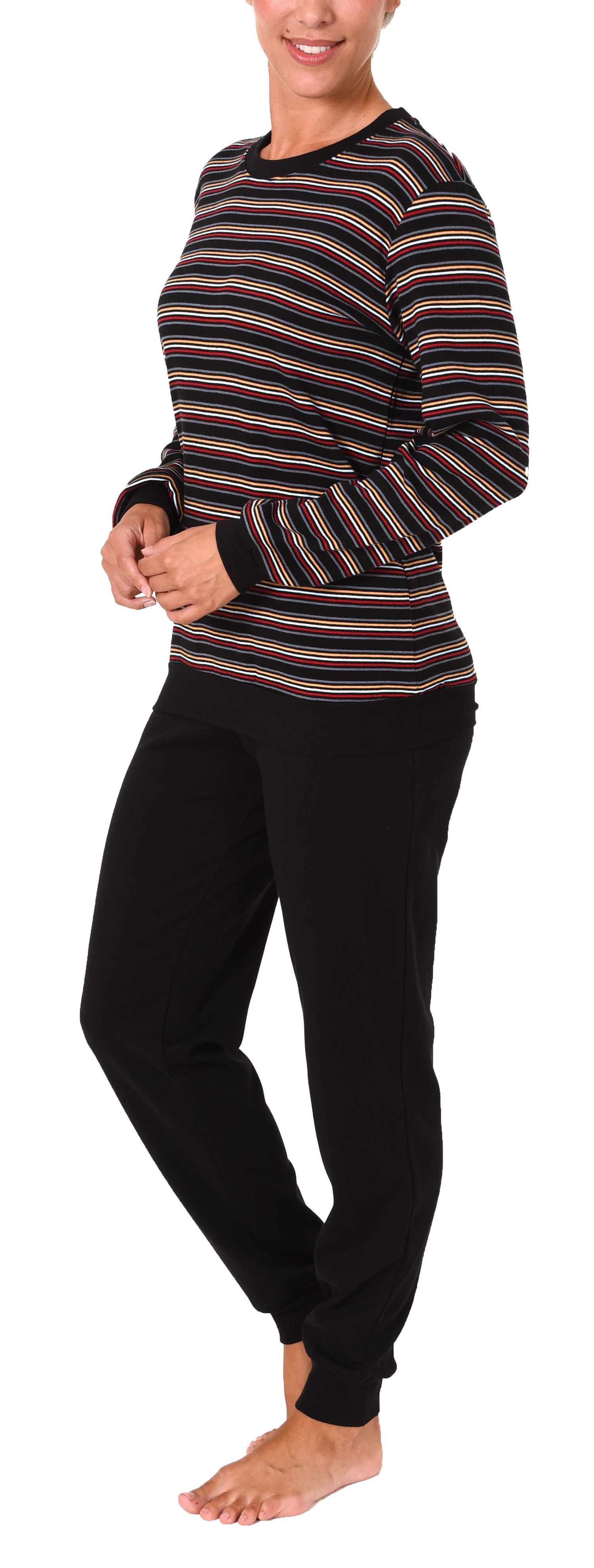 Damen Pyjama langarm mit Bündchen in Kuschel Interlock auch in Übergrössen 201 96 121 Damen Pyjama langarm mit Bündchen in Kuschel Interlock - auch in Übergrössen 281 201 96 121