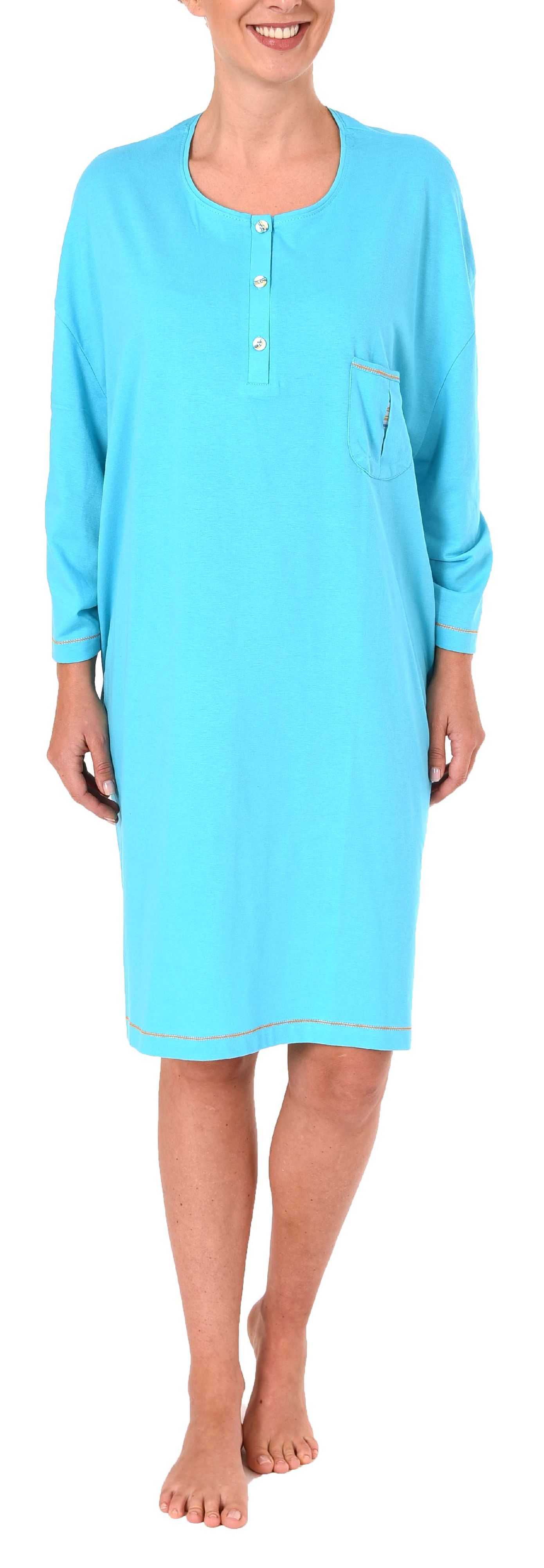 Normann - Elegantes Damen Nachthemd Bigshirt kurzarm in Übergrößen - 52506
