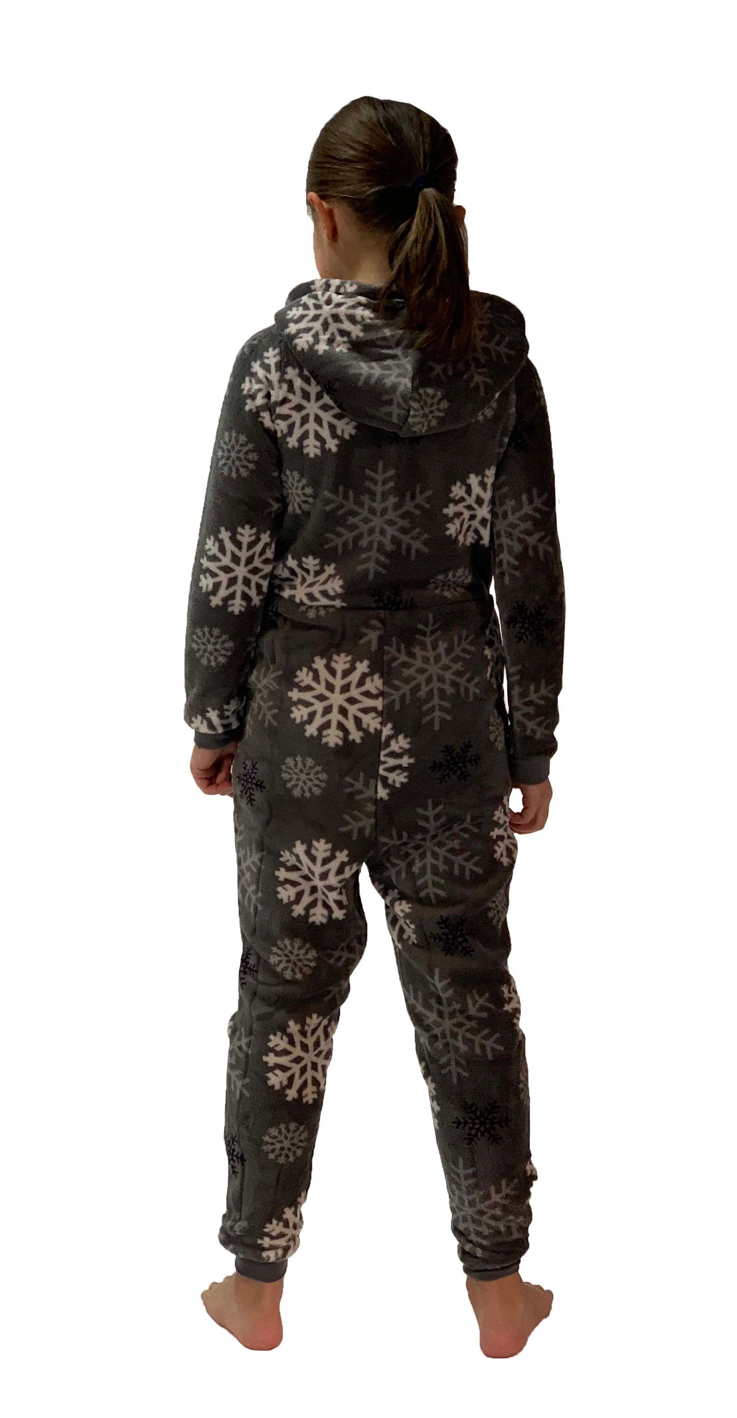 Mädchen Jumpsuit Overall Schlafanzug Onesie – Eiskristall Sterne Optik – 281 467 97 956