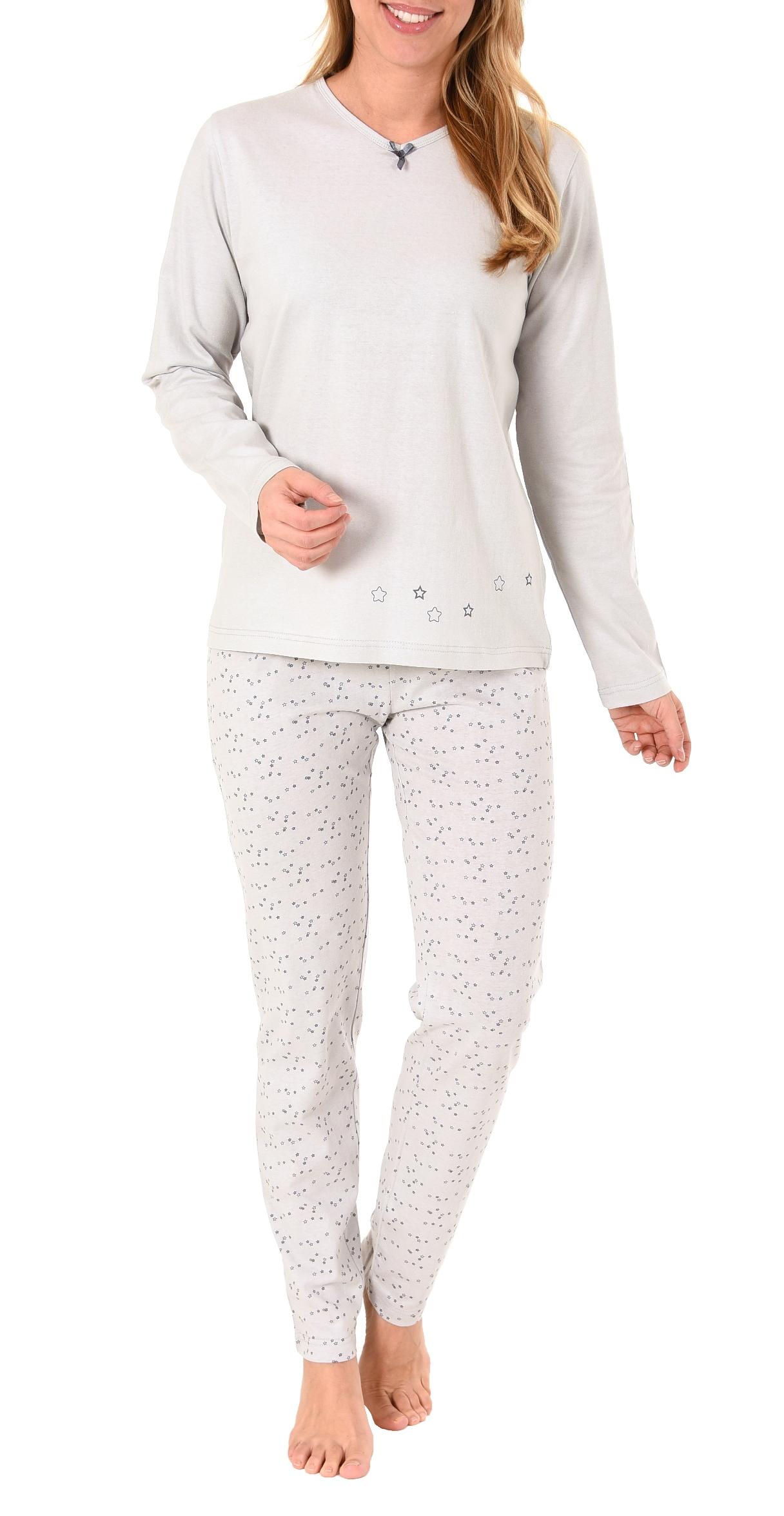 Süßer Damen Pyjama, Schlafanzug mit Stern-Design - 191 201 90 006