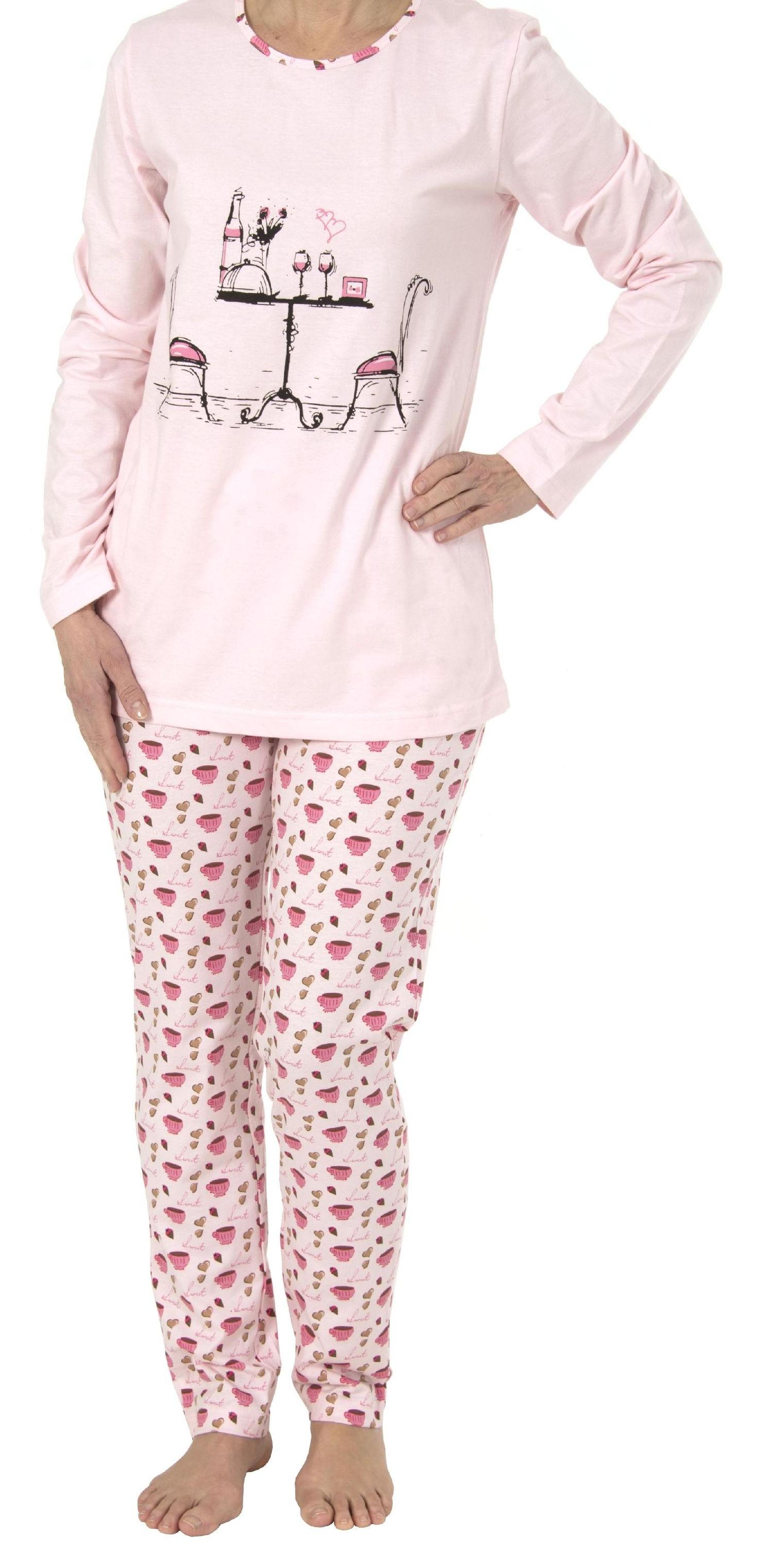 Lässiger Damen Pyjama Schlafanzug lang -191 201 90 206 Lässiger Damen Pyjama Schlafanzug lang -191 201 90 206