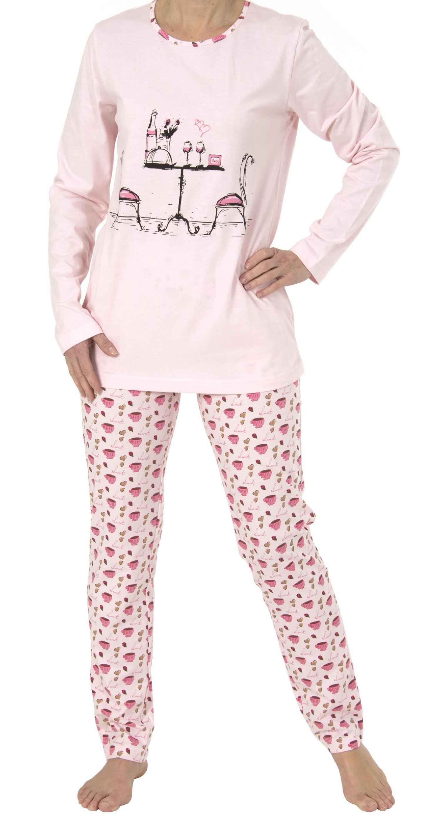 Lässiger Damen Pyjama Schlafanzug lang -191 201 90 206 Lässiger Damen Pyjama Schlafanzug lang -191 201 90 206