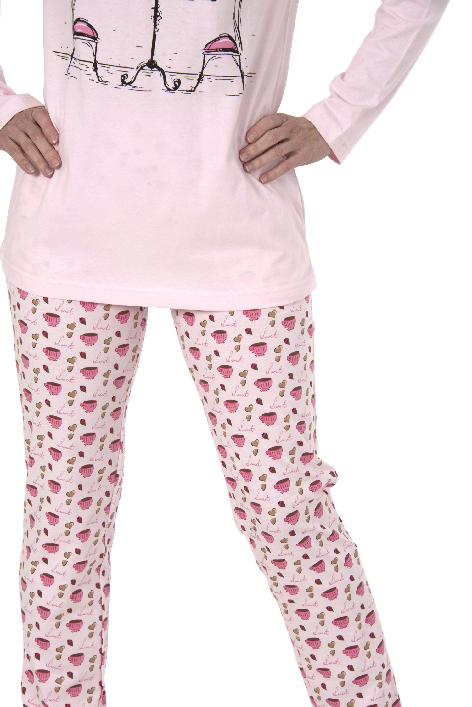 Lässiger Damen Pyjama Schlafanzug lang -191 201 90 206 Lässiger Damen Pyjama Schlafanzug lang -191 201 90 206