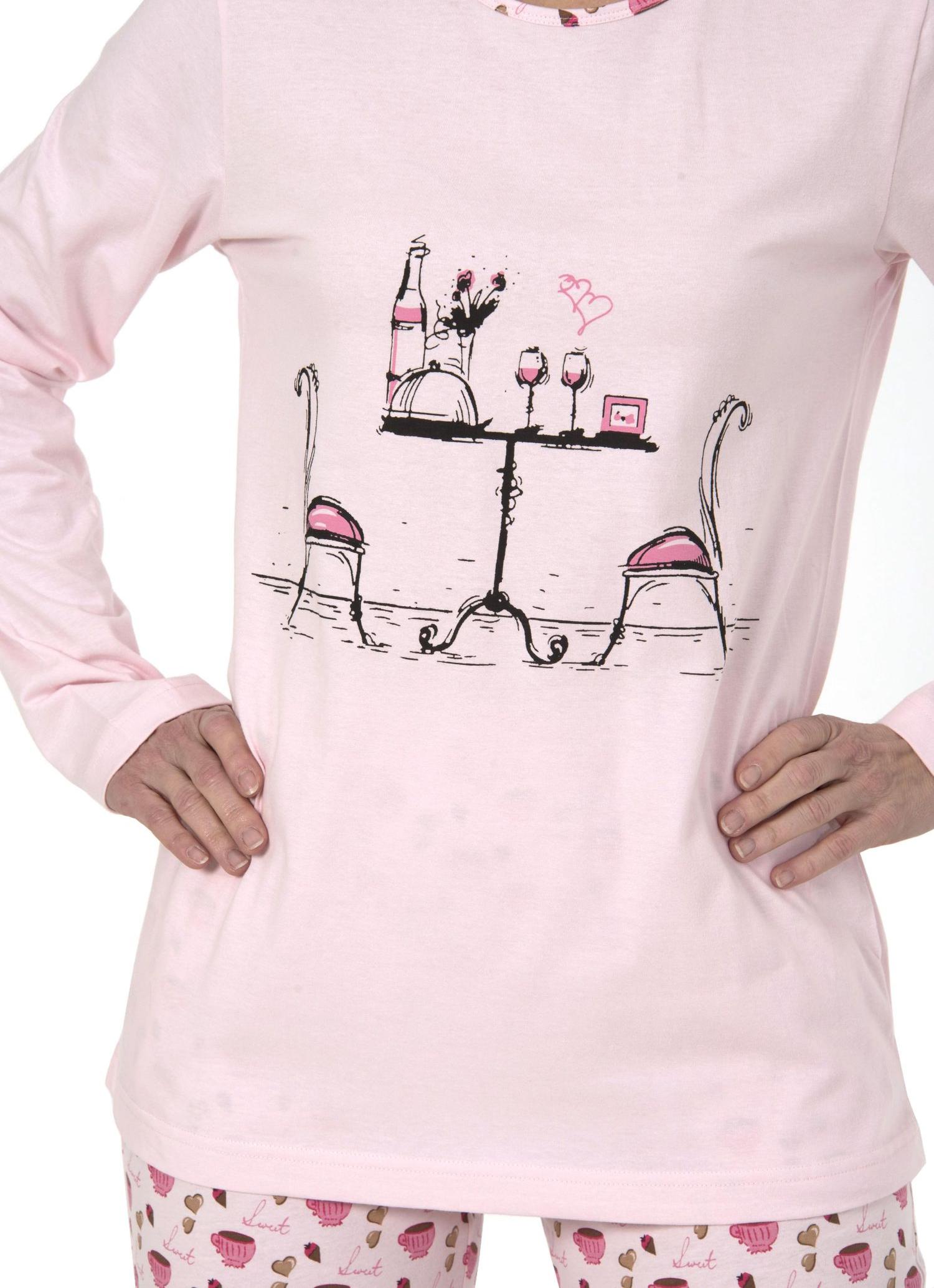 Lässiger Damen Pyjama Schlafanzug lang -191 201 90 206