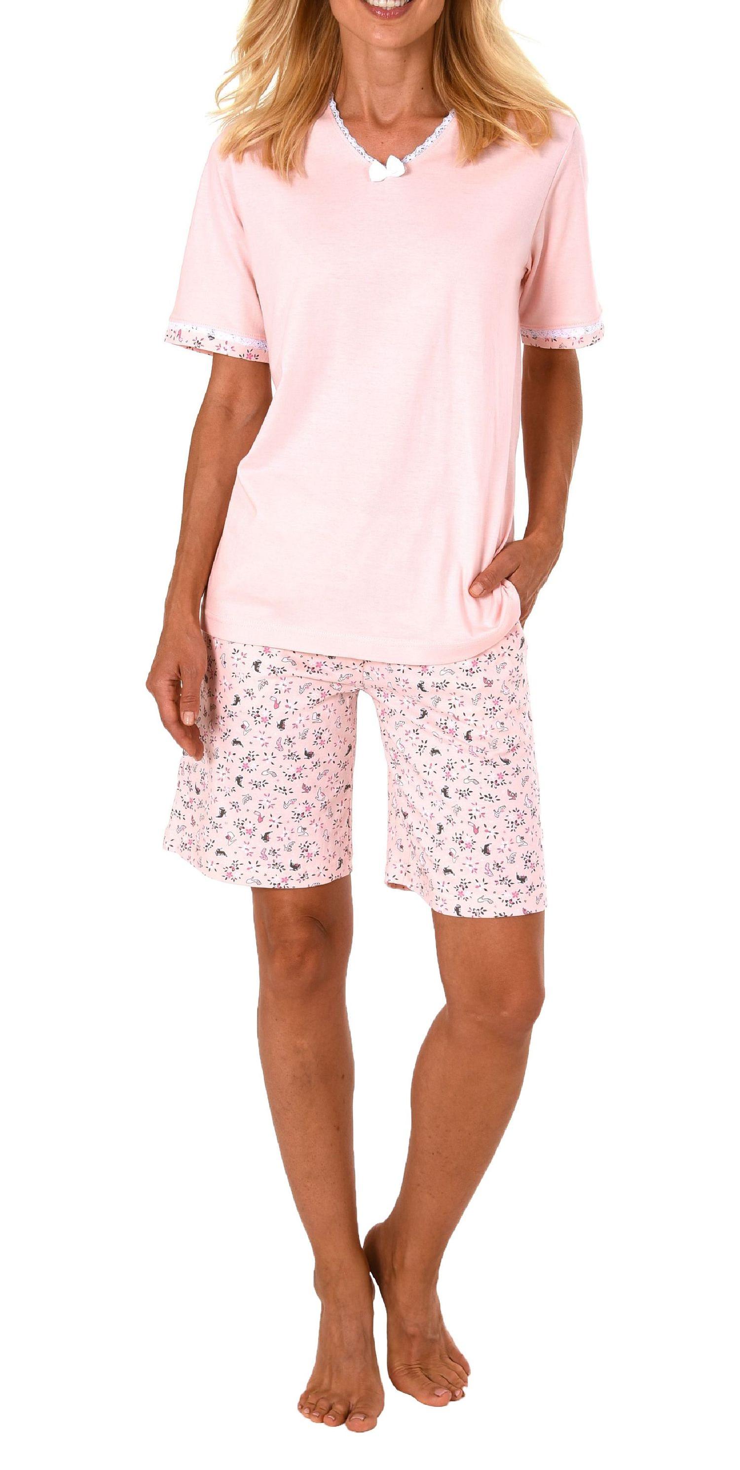 Normann Damen Shorty-Pyjama kurzarm - auch in Übergrössen erhältlich bis Grösse 60/62 - 191 205 90 214