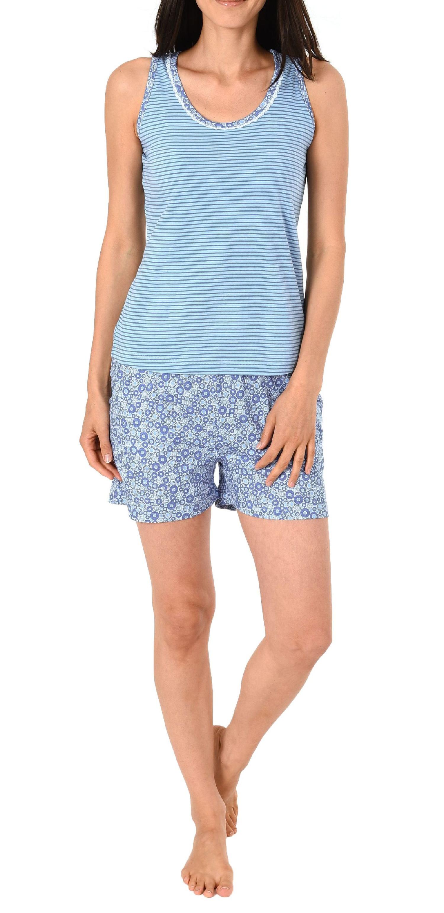 Ärmelloser Damen Achsel Shorty Pyjama mit Spitze - auch in Übergrössen bis Grösse 60/62 - 191 205 90 839 Ärmelloser Damen Achsel Shorty Pyjama mit Spitze - auch in Übergrössen bis Grösse 60/62 - 191 205 90 839