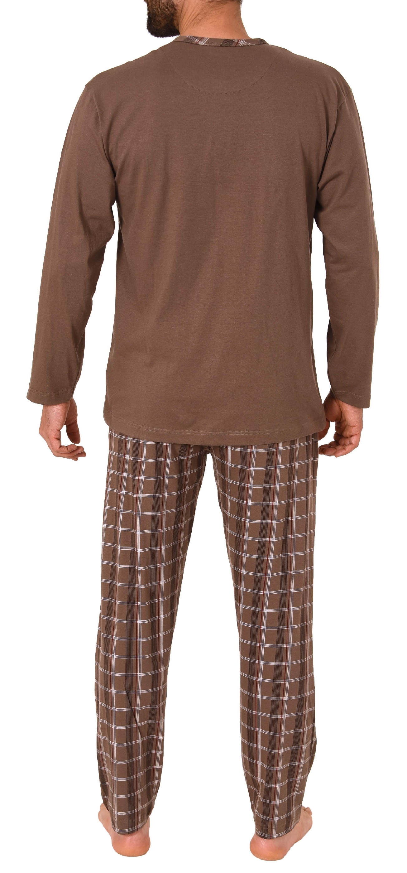 Herren Pyjama mit karo Hose - Mix and Match Optik - auch in Übergrössen 291 101 90 640