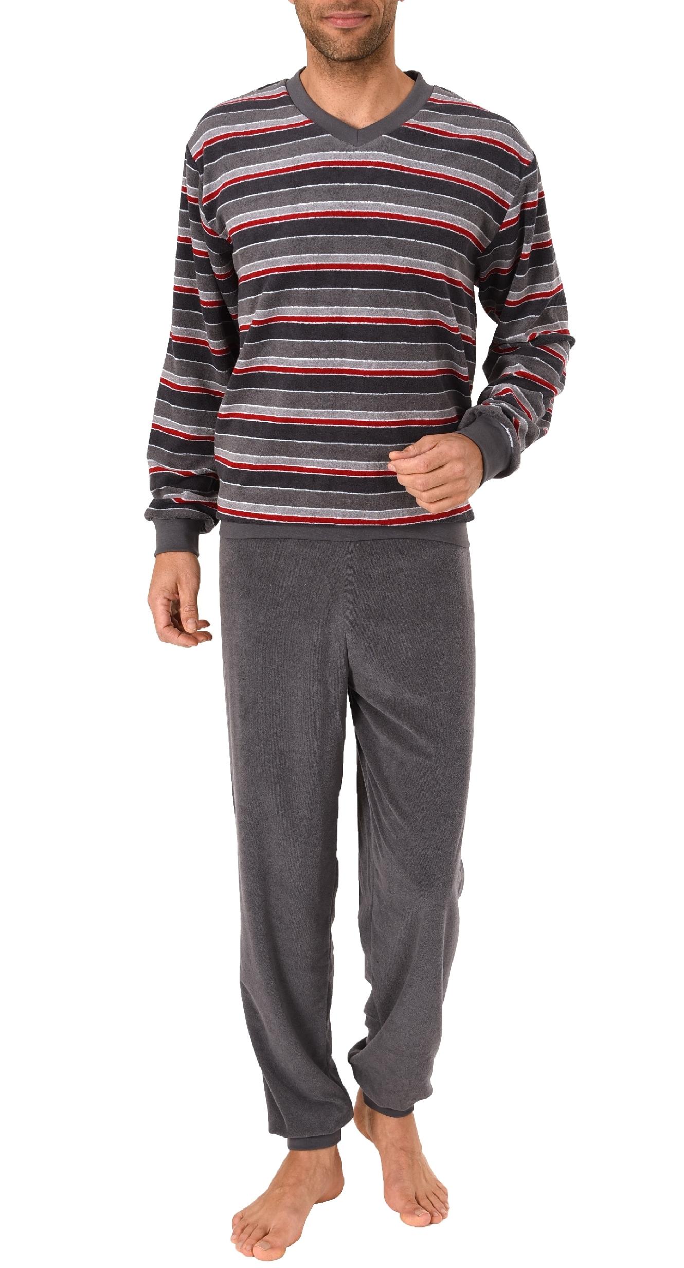 Toller Herren Frottee Pyjama Schlafanzug mit Bündchen - auch in Übergrössen - 291 93 704