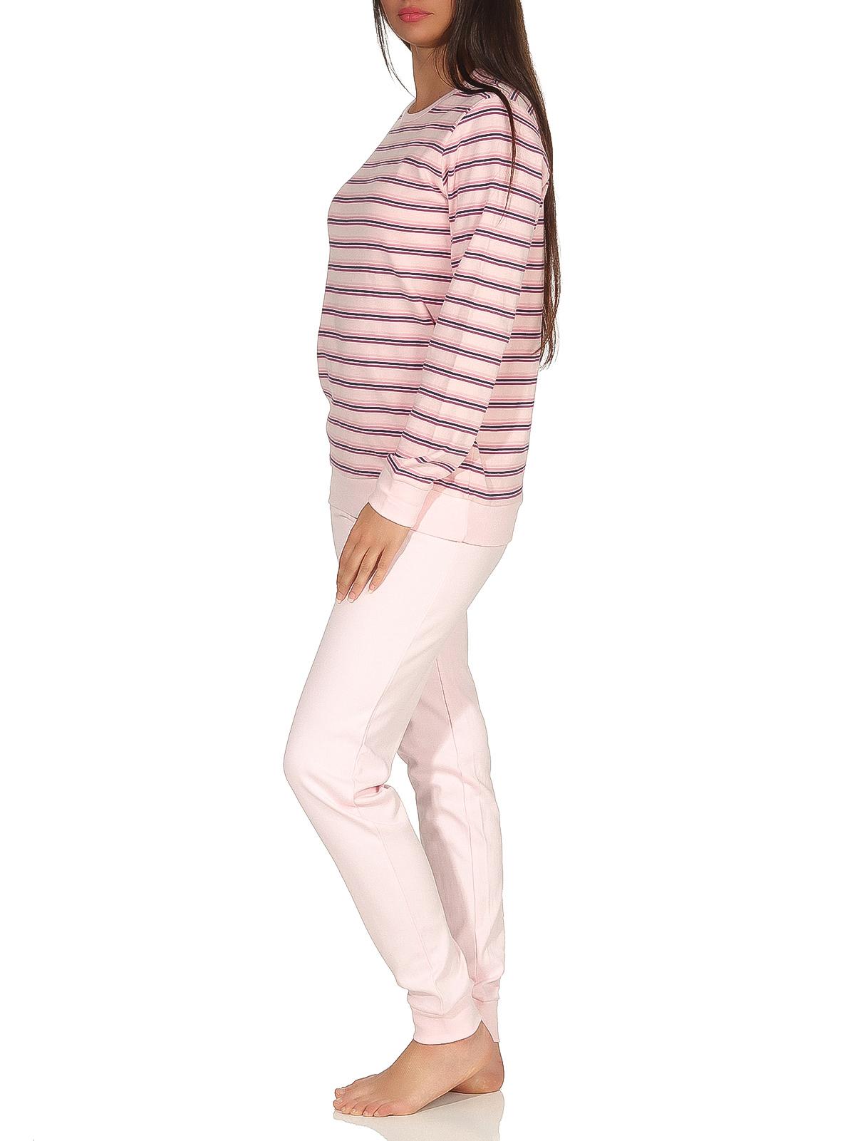 Damen Pyjama mit Bündchen in Kuschel Interlock - Streifenoptik - auch in Übergrössen 291 201 96 121 Damen Pyjama mit Bündchen in Kuschel Interlock - Streifenoptik - auch in Übergrössen 96121