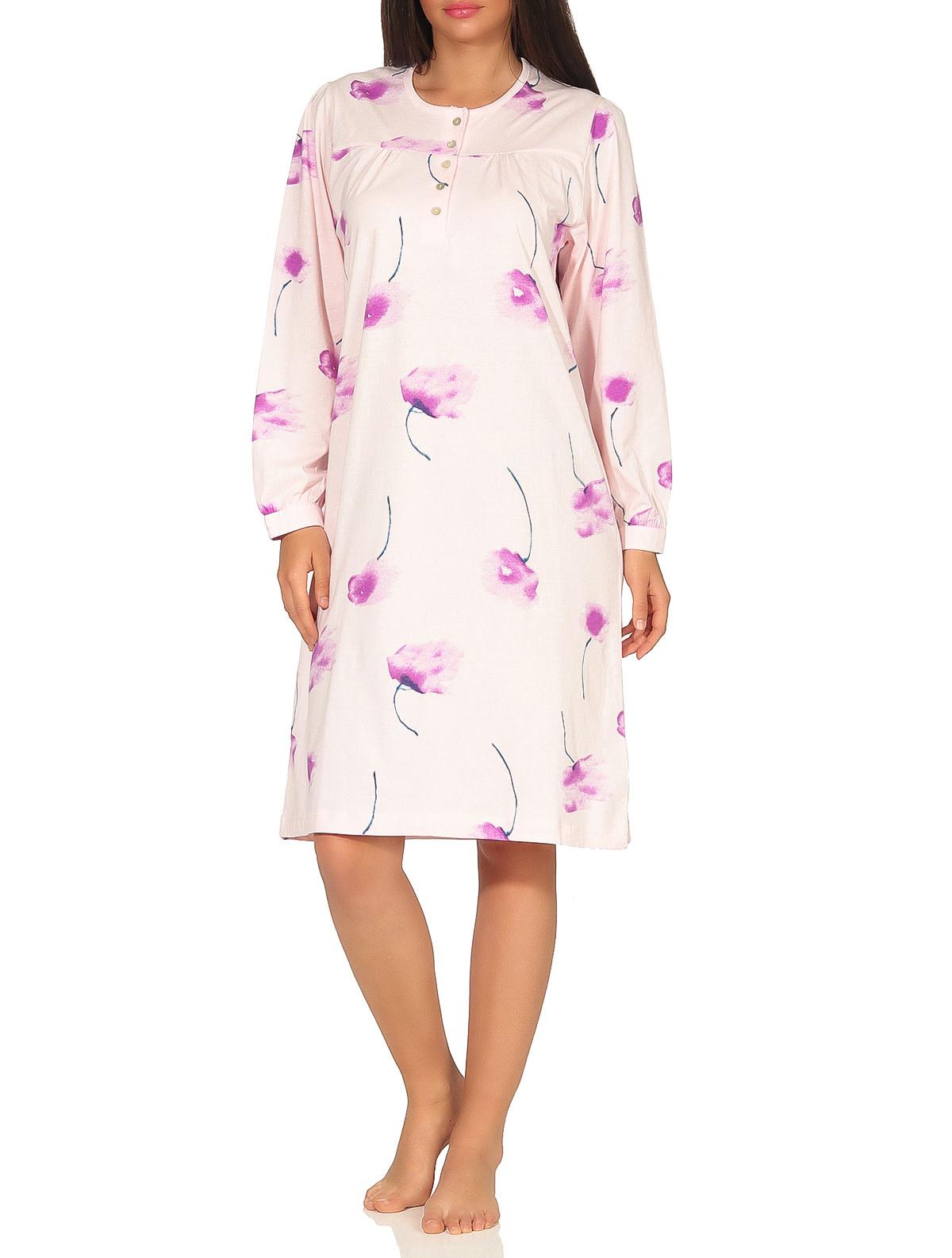 Elegantes Damen Nachthemd mit 105 cm Länge und Kopfleiste am Hals - 291 210 90 193