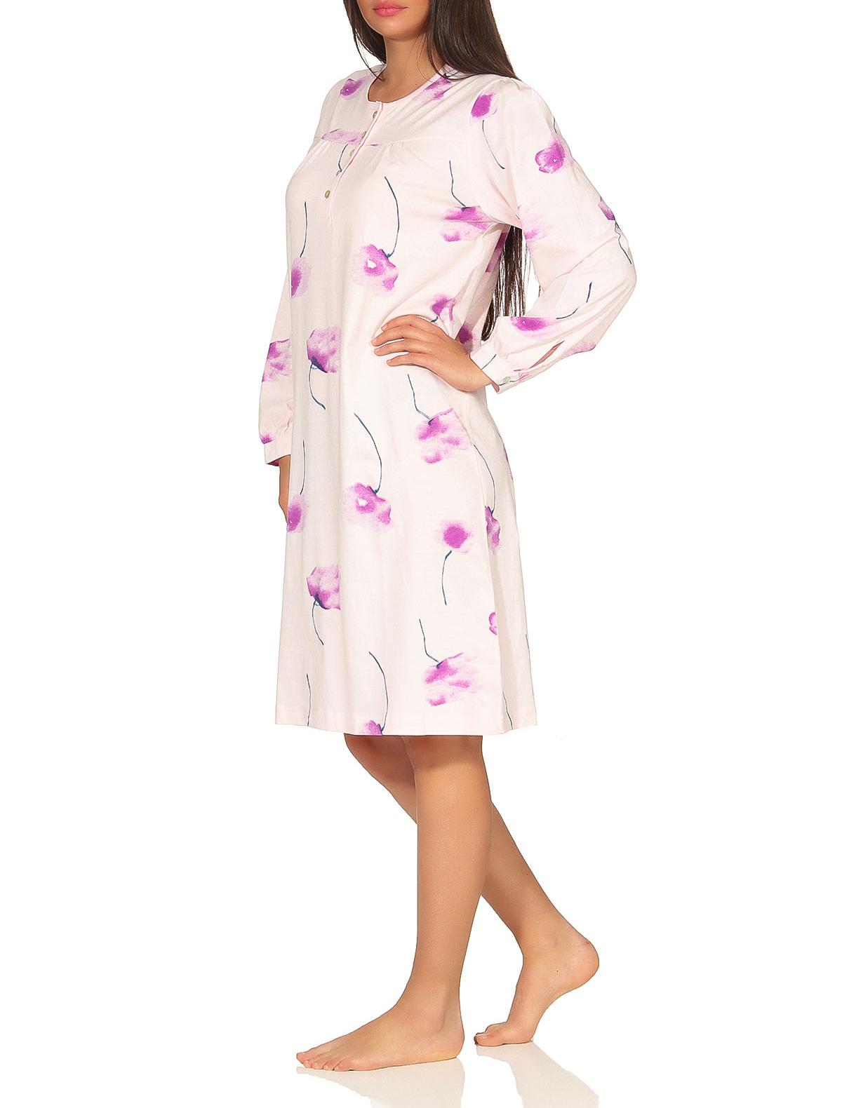 Elegantes Damen Nachthemd mit 105 cm Länge und Kopfleiste am Hals - 291 210 90 193