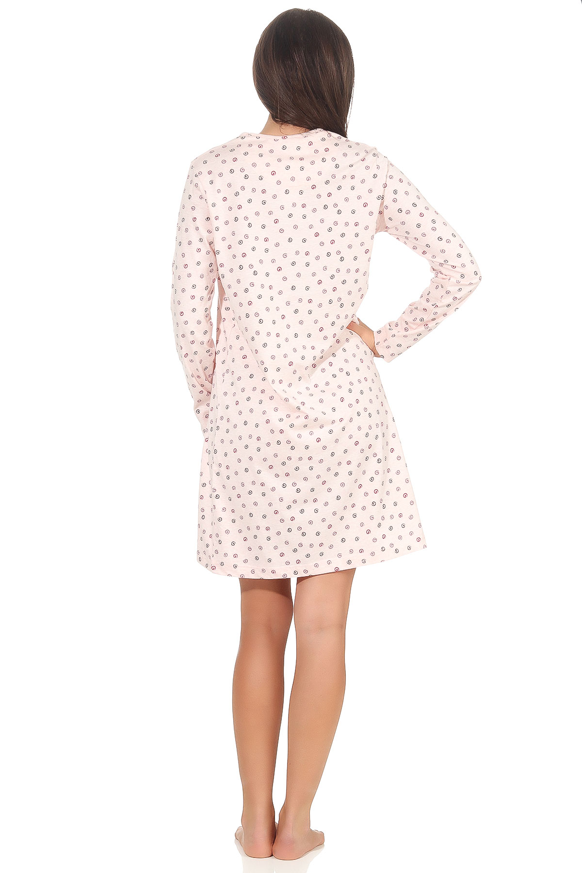 Damen Nachthemd Bigshirt langarm mit toller Tupfenoptik - 291 213 90 904 Damen Nachthemd Bigshirt langarm mit toller Tupfenoptik - 291 213 90 904