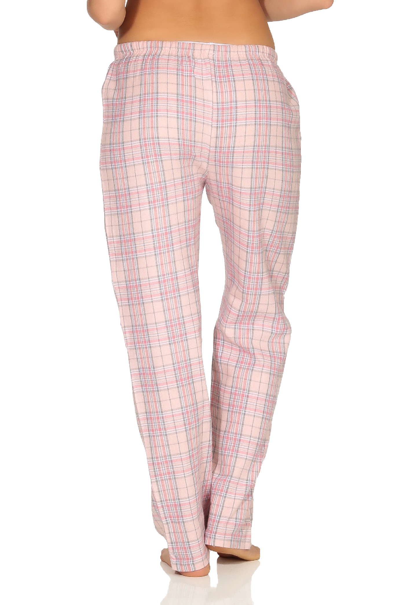 Dame Flanell Schlafanzug Hose kariert aus Baumwolle - ideal zum relaxen - 202 222 15 602