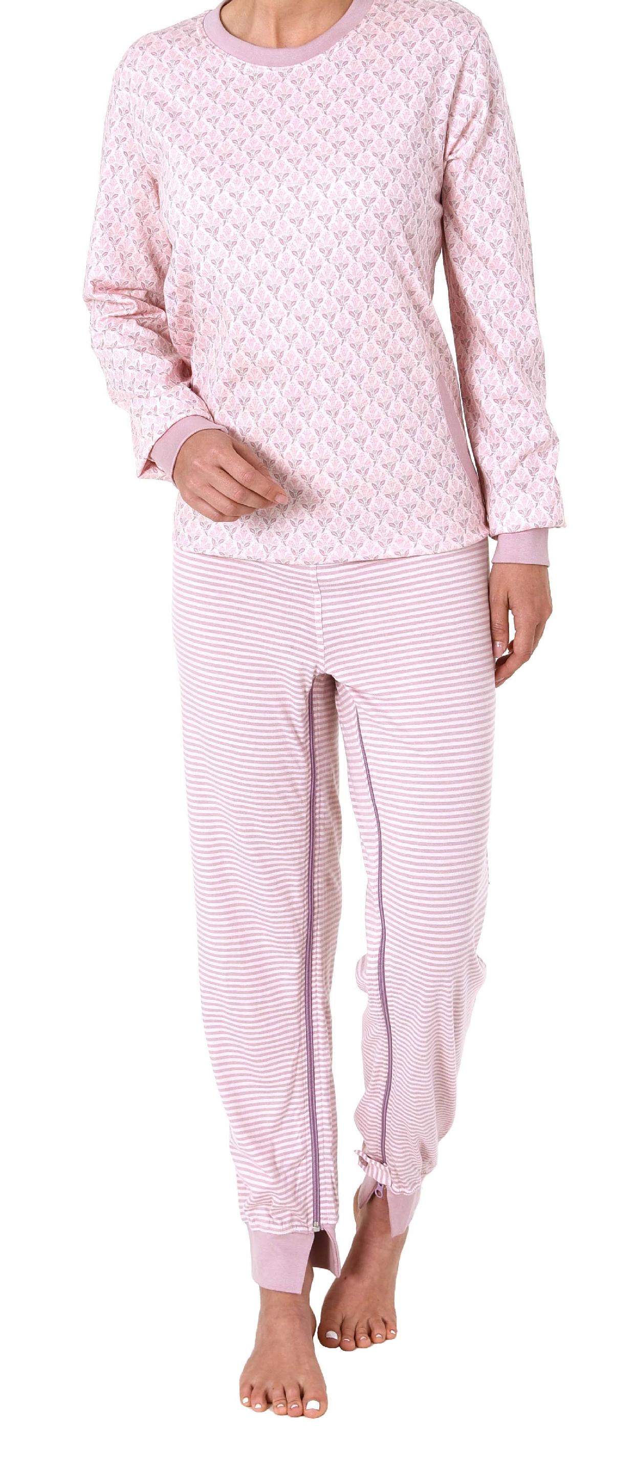 Damen Pflegeoverall langarm mit Reißverschluss am Rücken und am Bein 291 270 90 102 
