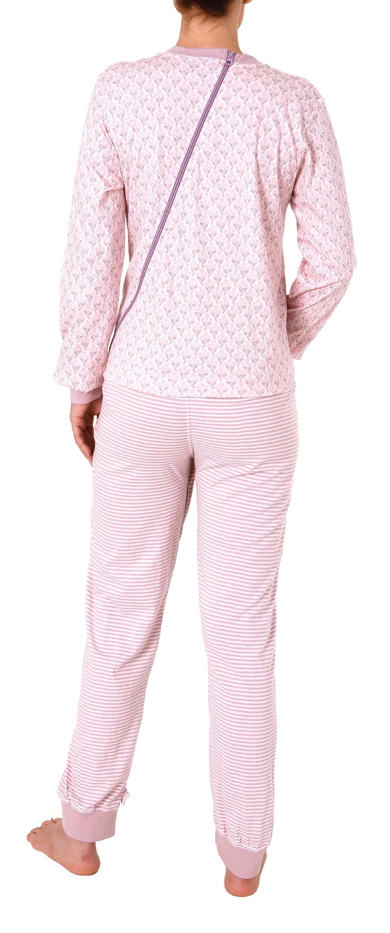 Damen Pflegeoverall langarm mit Reißverschluss am Rücken und am Bein 291 270 90 102 