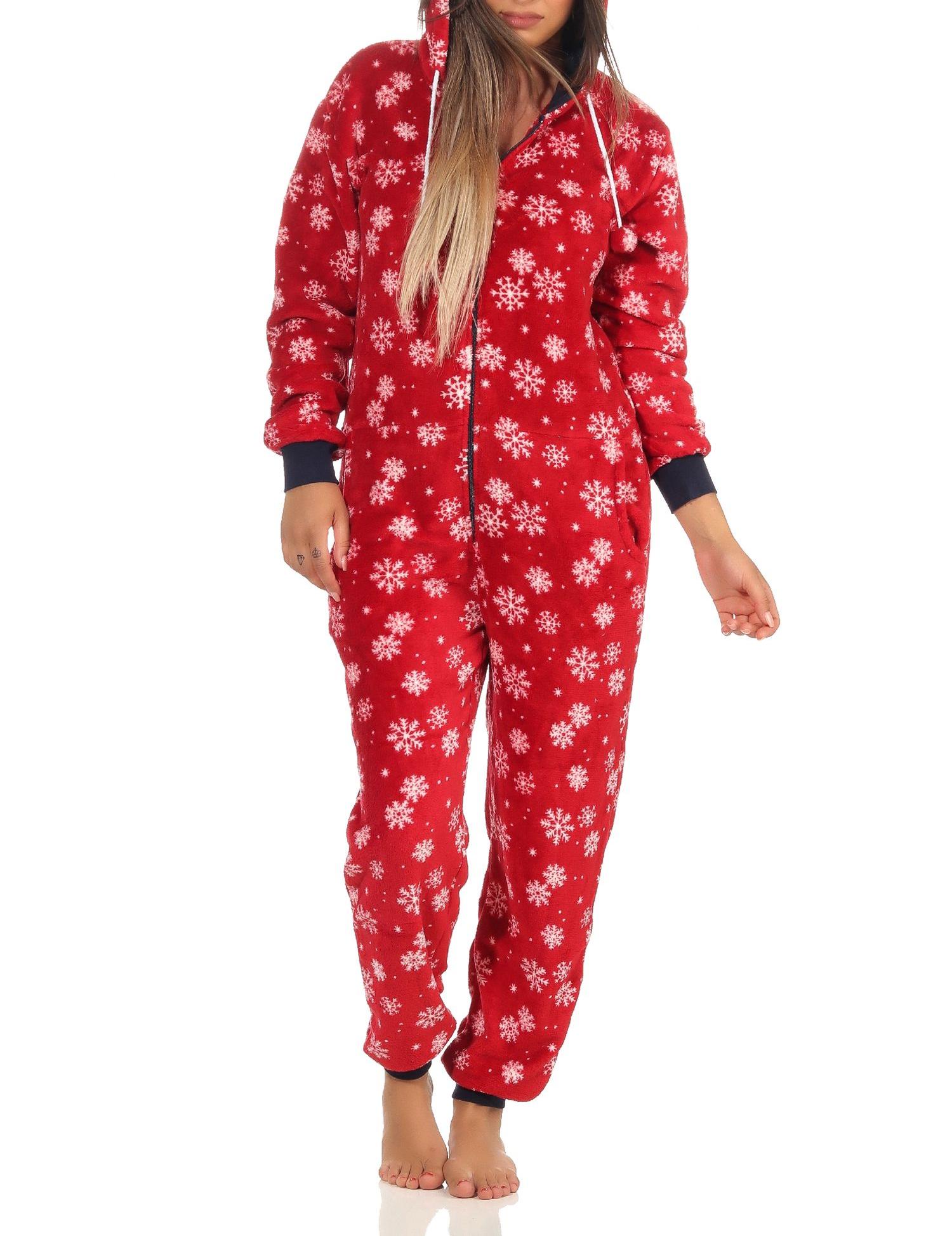 Wunderschöner Damen Jumpsuit, Overall mit Kapuze im winterlichen Design - 291 267 97 951 Wunderschöner Damen Jumpsuit, Overall mit Kapuze im winterlichen Design - 291 267 97 951