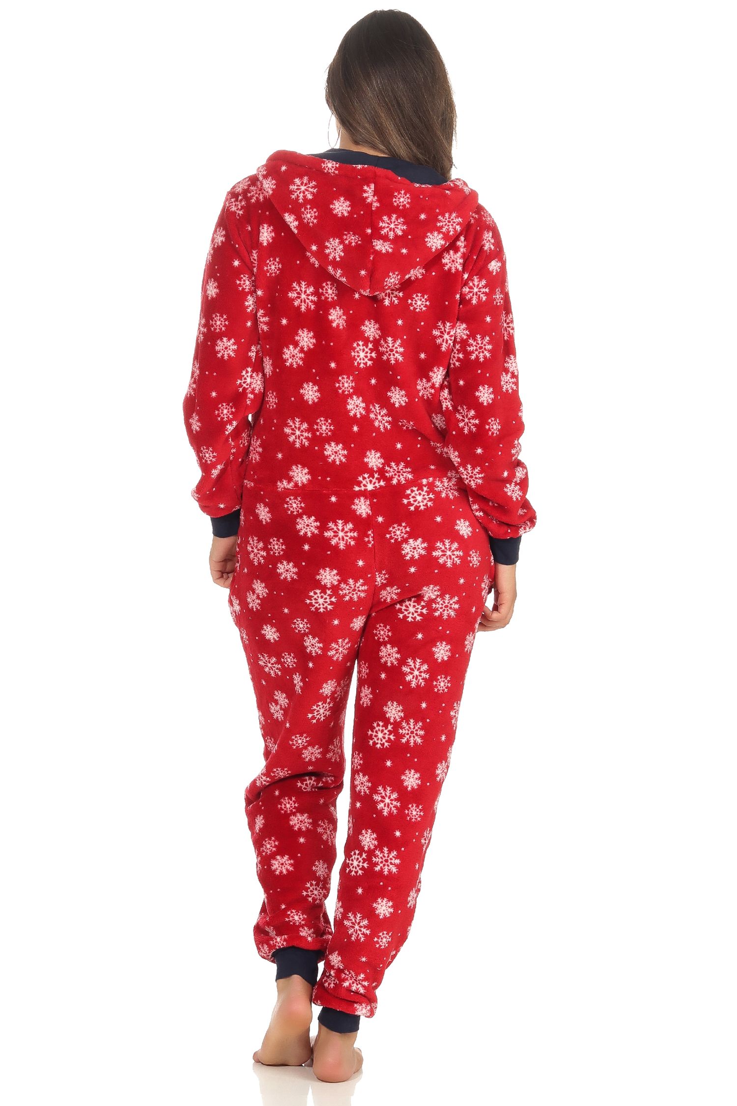Wunderschöner Damen Jumpsuit, Overall mit Kapuze im winterlichen Design - 291 267 97 951 Wunderschöner Damen Jumpsuit, Overall mit Kapuze im winterlichen Design - 291 267 97 951