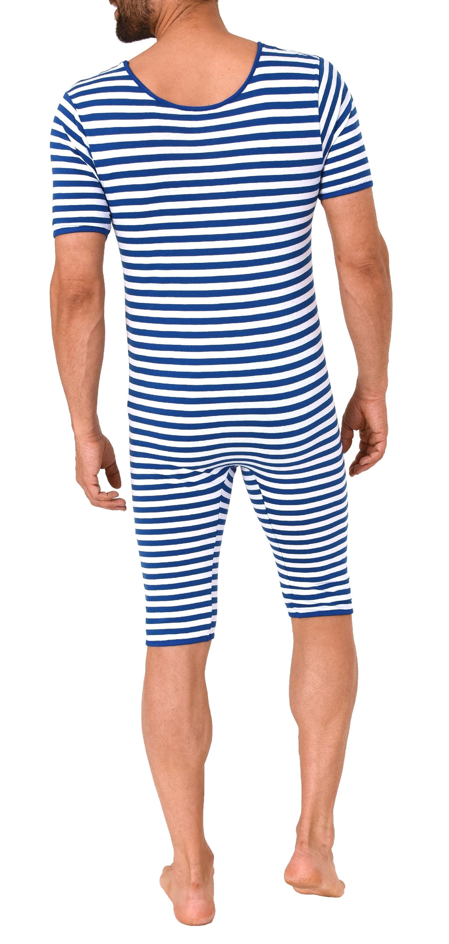 Herren oder Damen Karneval Badeanzug Unisex Einteiler Fasching Kostüm, geringelt 64282
