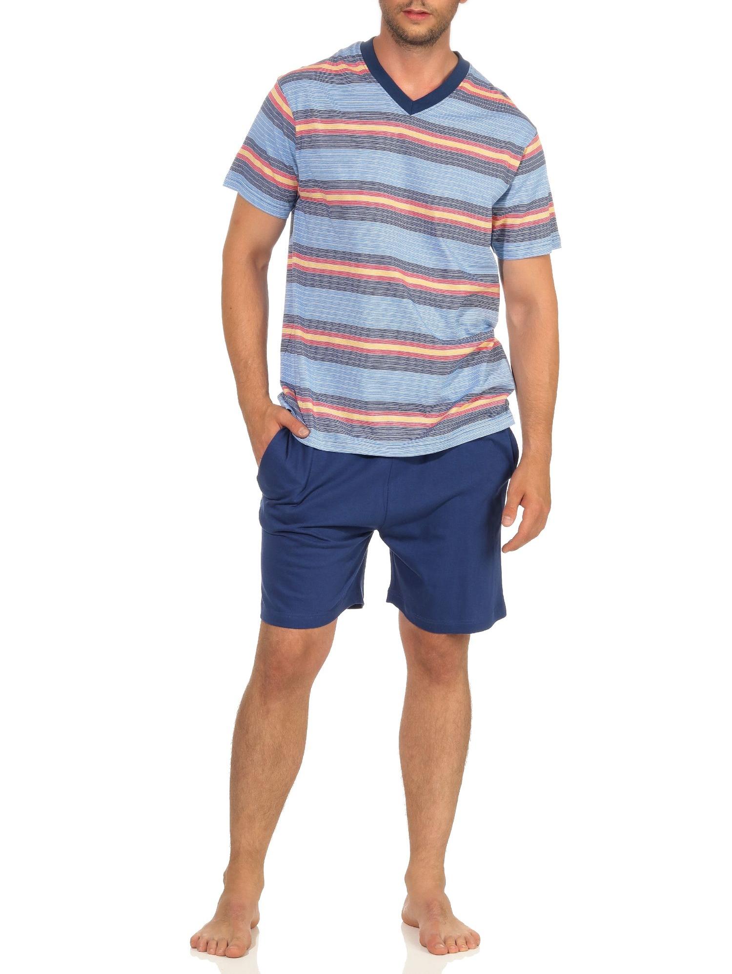 Herren Pyjama Shorty kurzarm Schlafanzug in toller Streifenoptik - 102 105 90 778 Herren Pyjama Shorty kurzarm Schlafanzug in toller Streifenoptik - 102 105 90 778