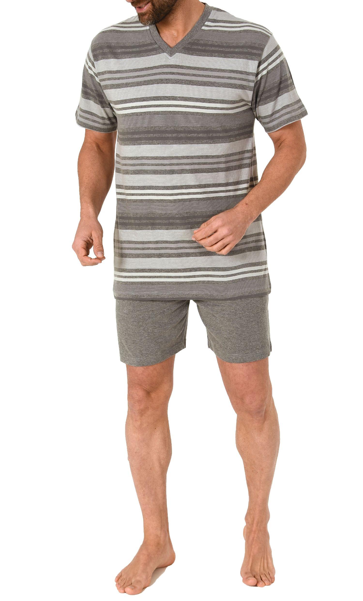 Herren Pyjama Shorty Schlafanzug kurzarm in toller Streifenoptik - auch in Übergrössen - 102 105 90 961 Herren Pyjama Shorty Schlafanzug kurzarm in toller Streifenoptik - auch in Übergrössen