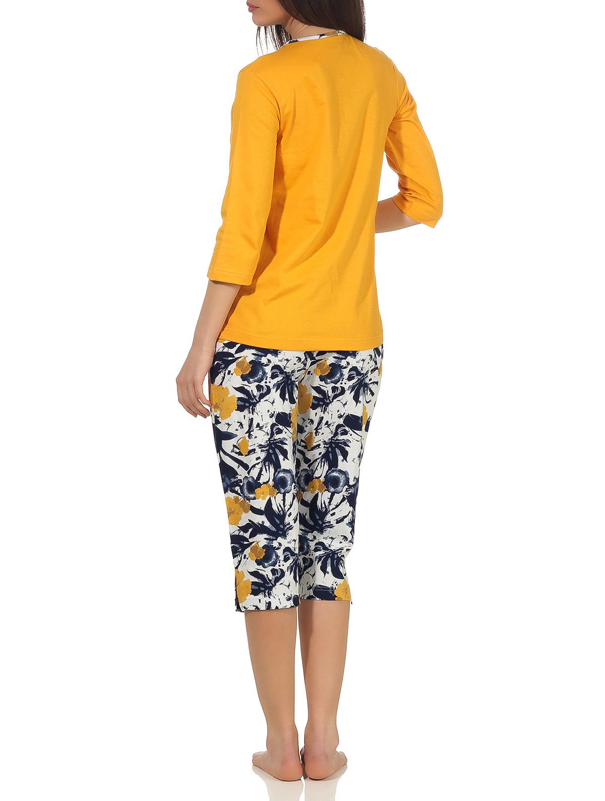 Wunderbarer Damen Capri Pyjama Schlafanzug kurzarm in tollem Design, auch in Übergrössen - 102 204 90 665 Wunderbarer Damen Capri Pyjama Schlafanzug kurzarm in tollem Design, auch in Übergrössen