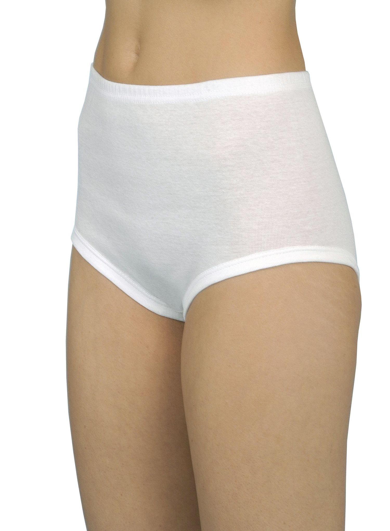 6er Pack Damen Taillenslip weiß ohne Seitennähte
