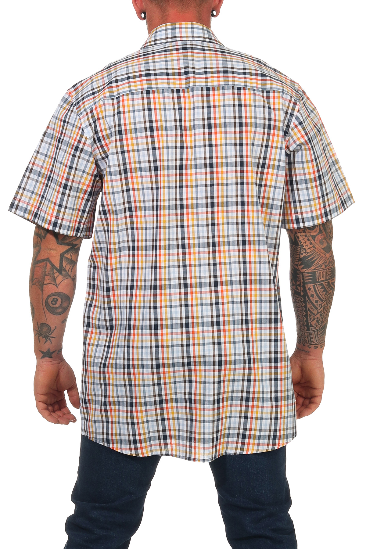 Herren Hemd kurzarm Freizeithemd kariert in toller sommerlicher Farbe - 60811 Herren Hemd kurzarm Freizeithemd in sommerlicher Farbe - auch in Übergrösse erhältlich