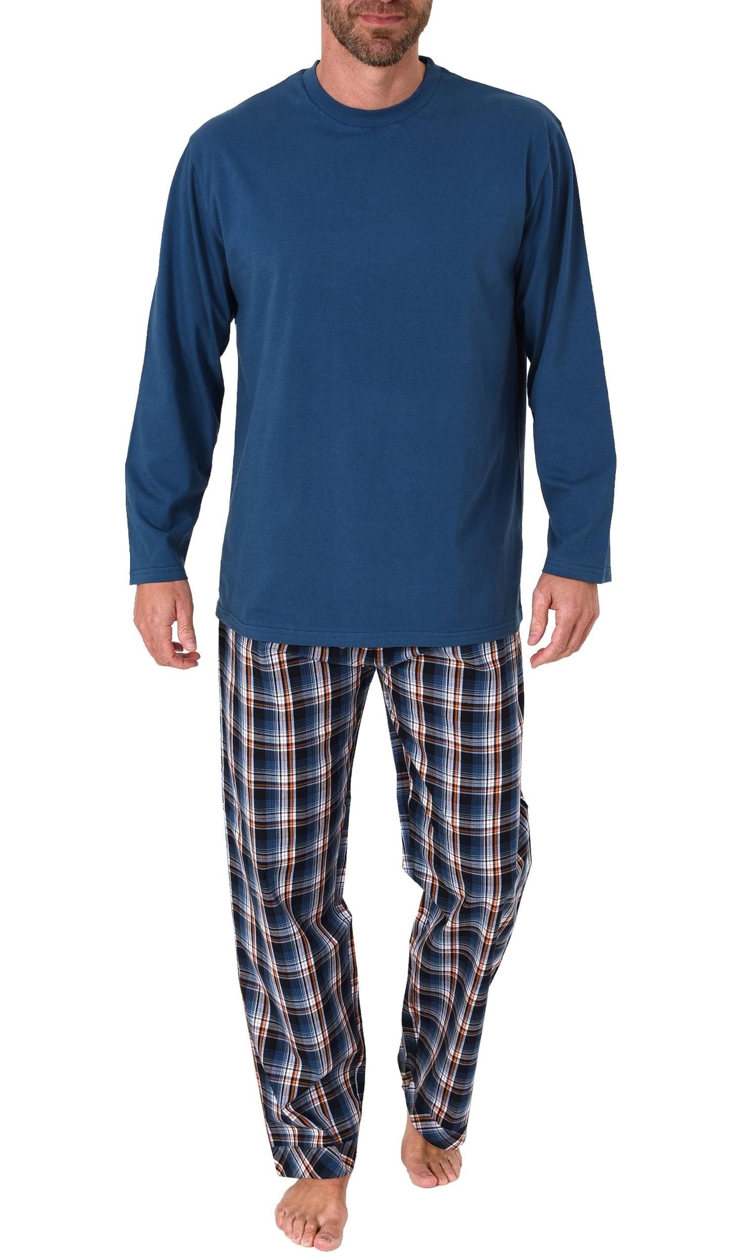 Herren Pyjama Schlafanzug lange Form mit Webhose - 65346 Herren Pyjama Schlafanzug lange Form mit Webhose - 65346