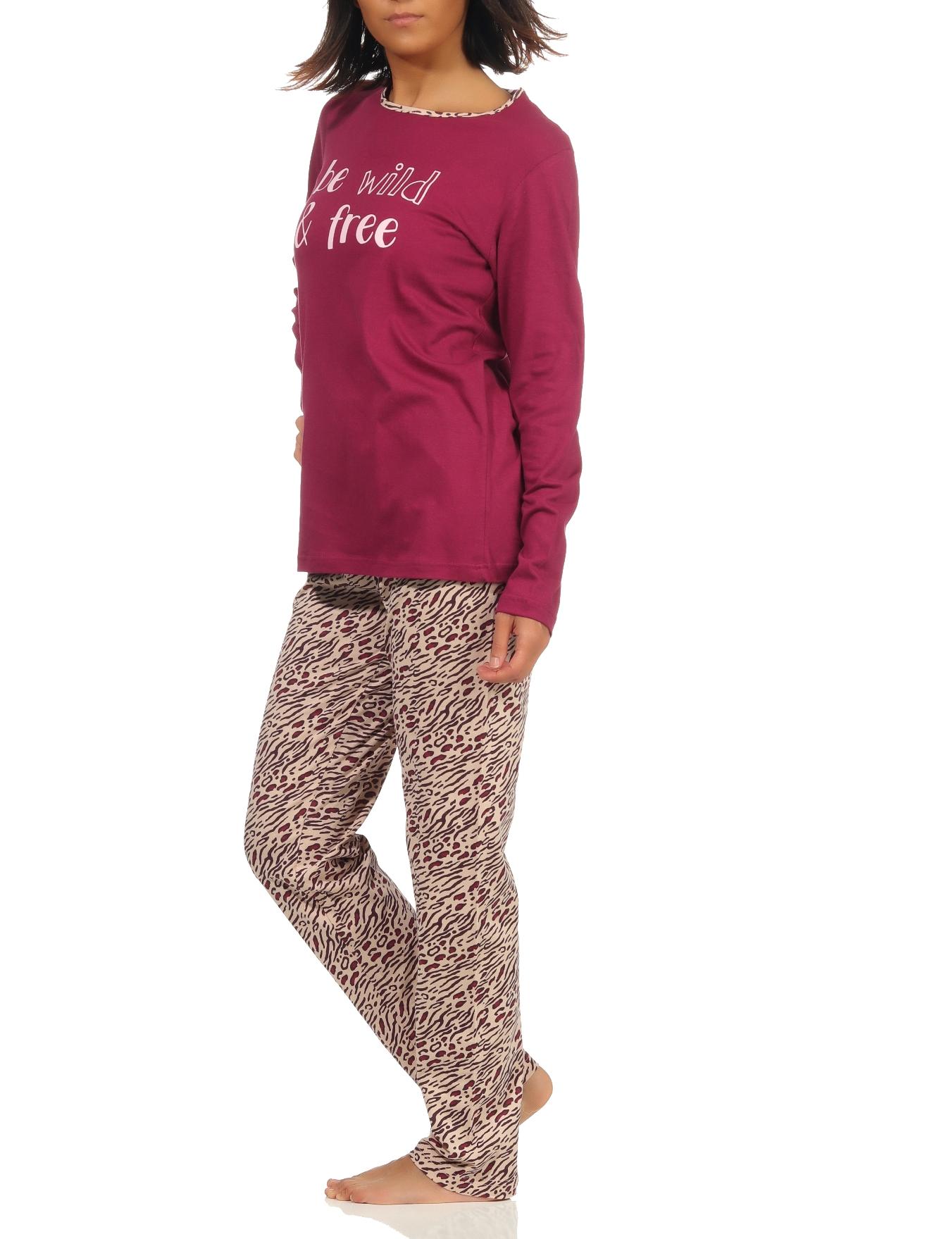 Damen Pyjama Schlafanzug langarm im tollen Leo Design - 202 201 10 812 Damen Pyjama Schlafanzug langarm im tollen Leo Design - 202 201 10 812
