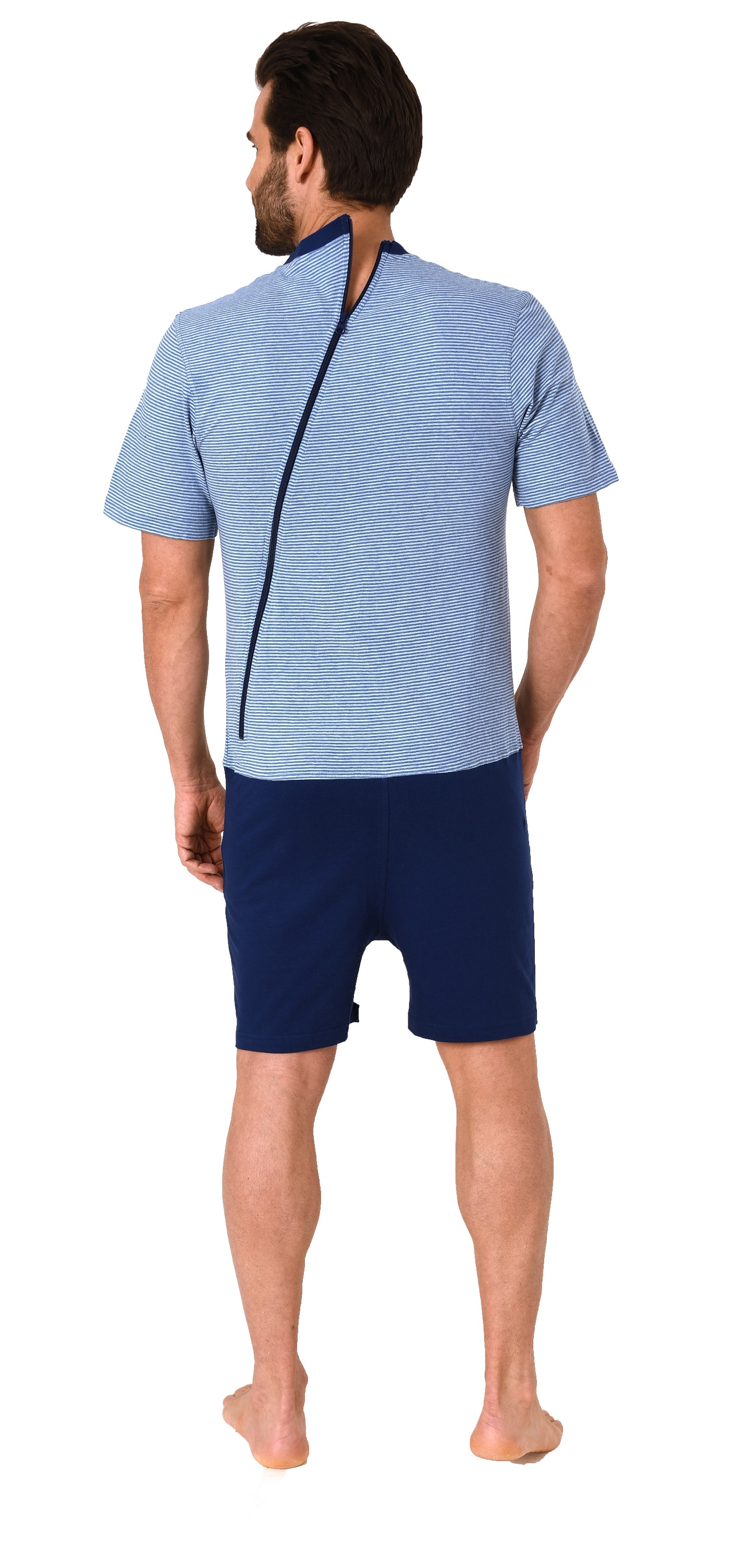 Herren Pflegeoverall kurzarm mit Reissverschluss am Rücken und Bein 181 171 90 504