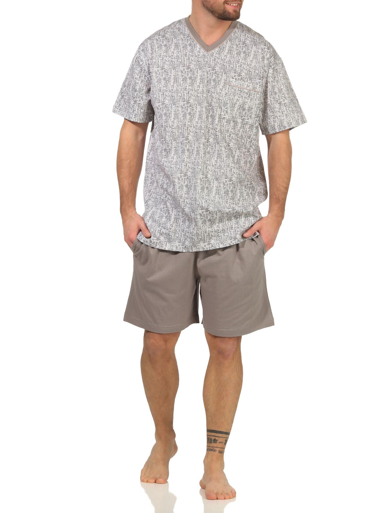 Herren Shorty kurzarm Schlafanzug Pyjama - 112 105 90 522