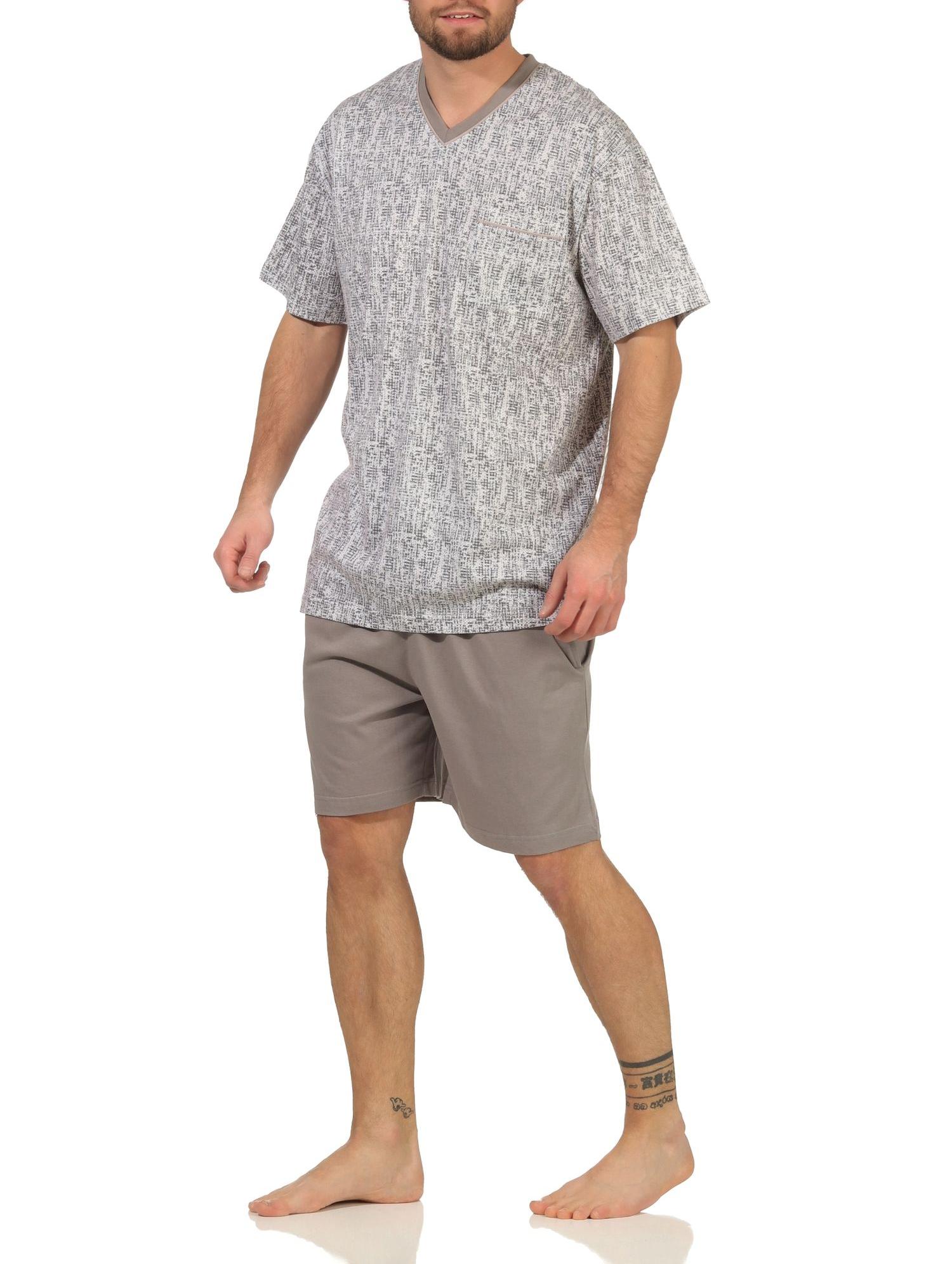 Herren Shorty kurzarm Schlafanzug Pyjama - 112 105 90 522
