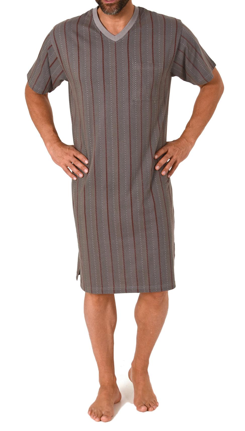 Herren Nachthemd kurzarm in eleganter Streifenoptik - auch in Übergrössen - 102 111 90 518 Herren Nachthemd kurzarm in eleganter Streifenoptik - auch in Übergrössen - 102 111 90 518