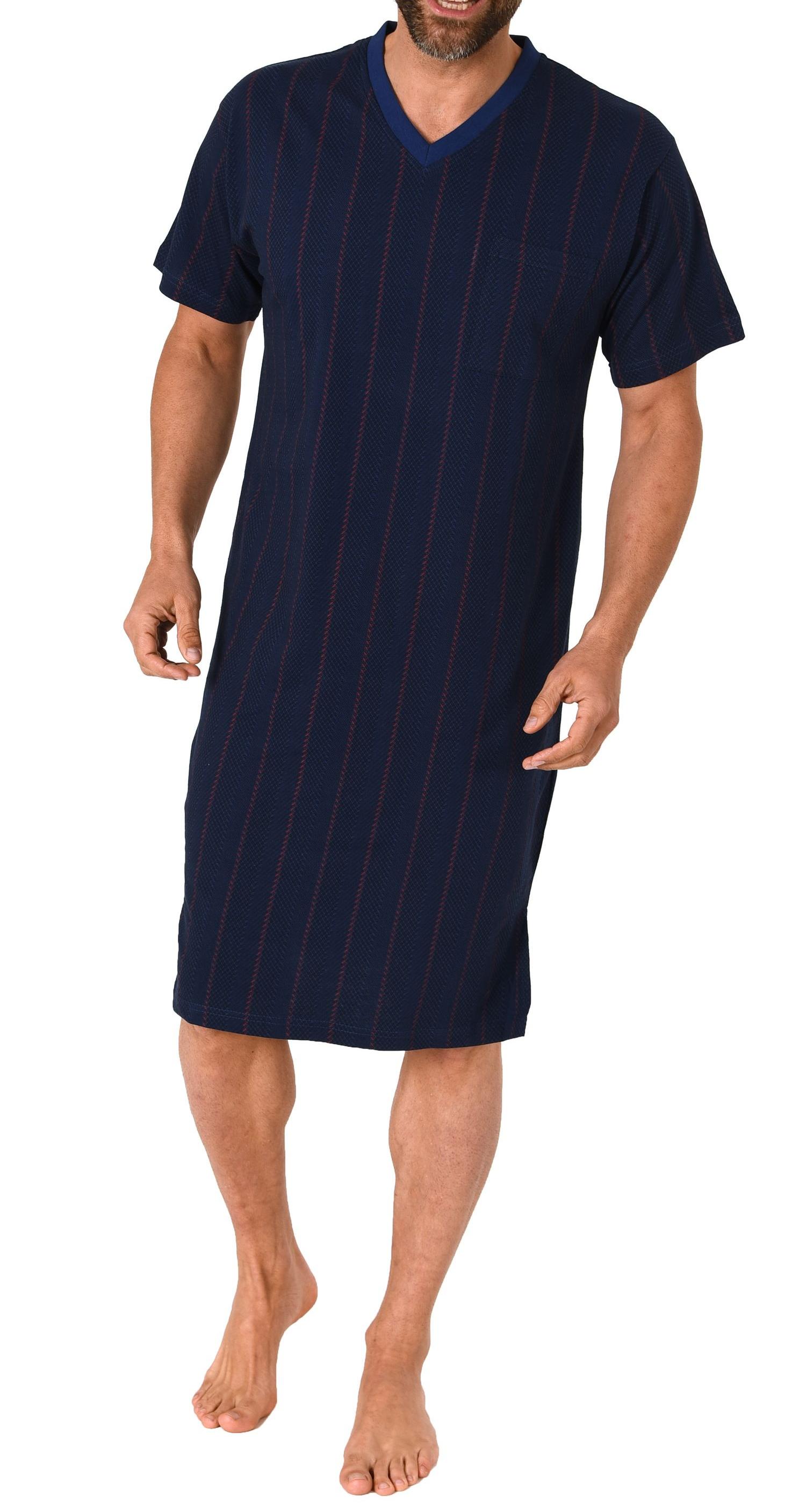 Herren Nachthemd kurzarm in eleganter Streifenoptik - auch in Übergrössen - 102 111 90 518 Herren Nachthemd kurzarm in eleganter Streifenoptik - auch in Übergrössen - 102 111 90 518